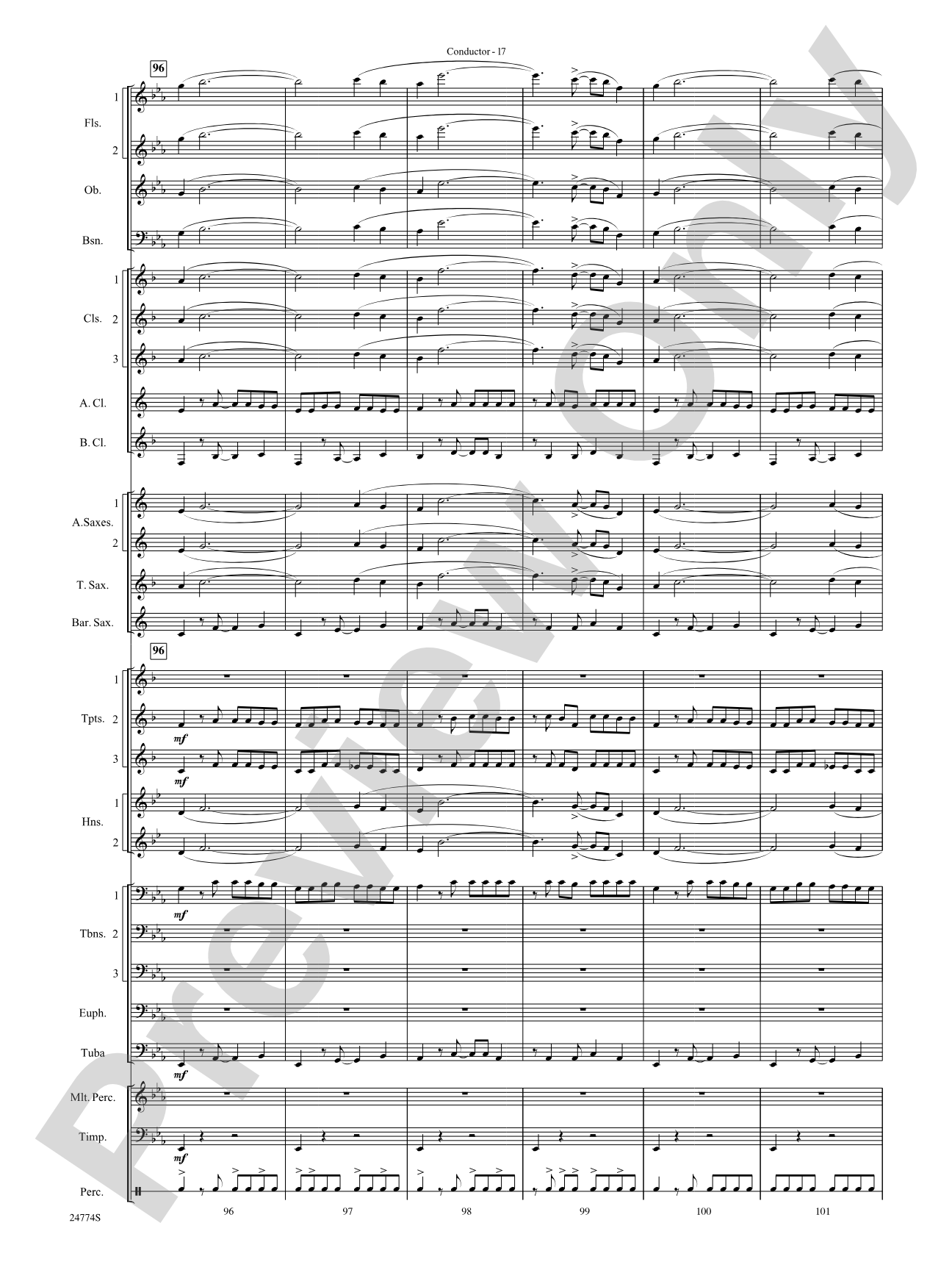 The Magnificent Seven: Concert Band Conductor Score & Parts