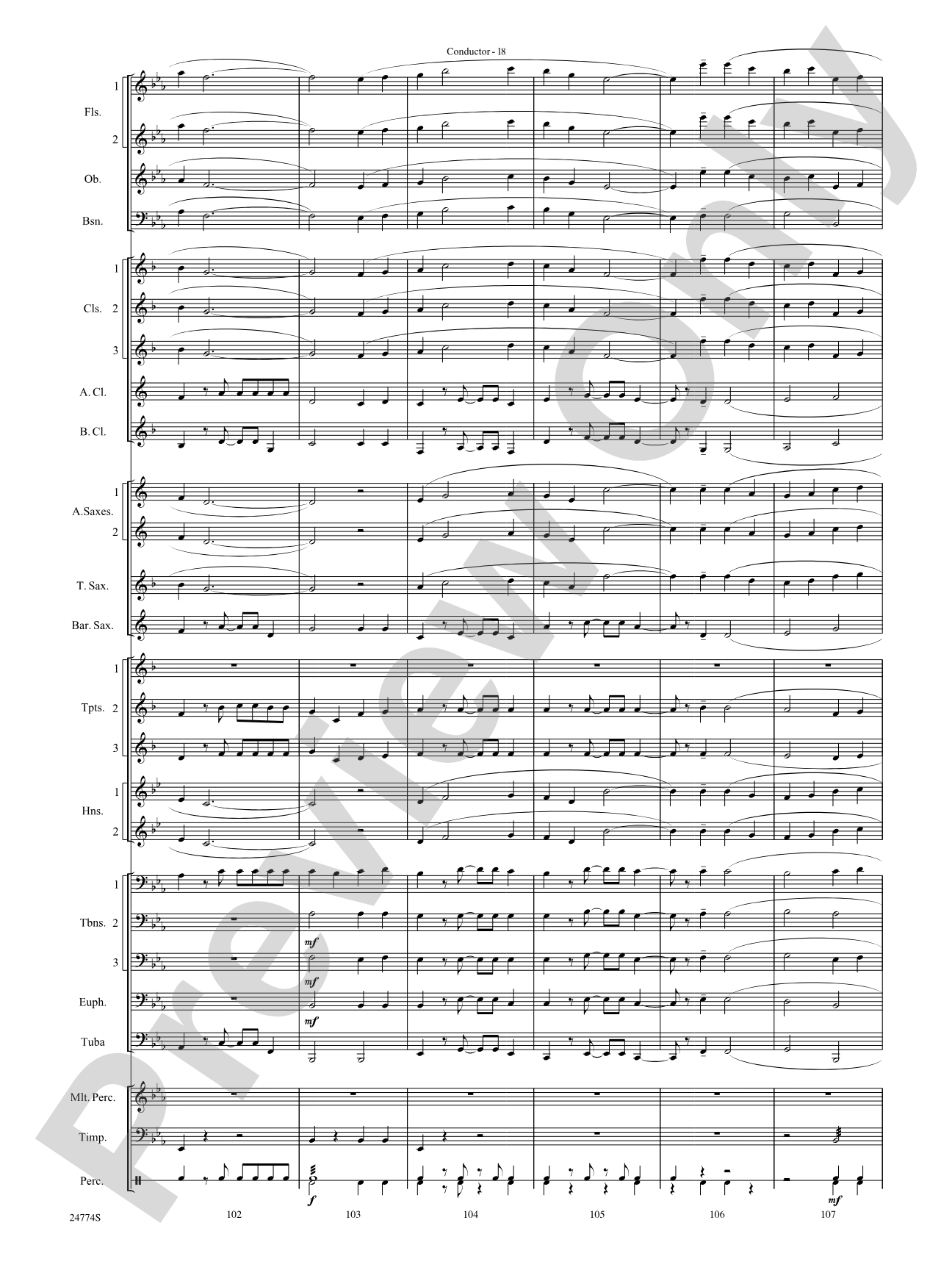 The Magnificent Seven: Concert Band Conductor Score & Parts