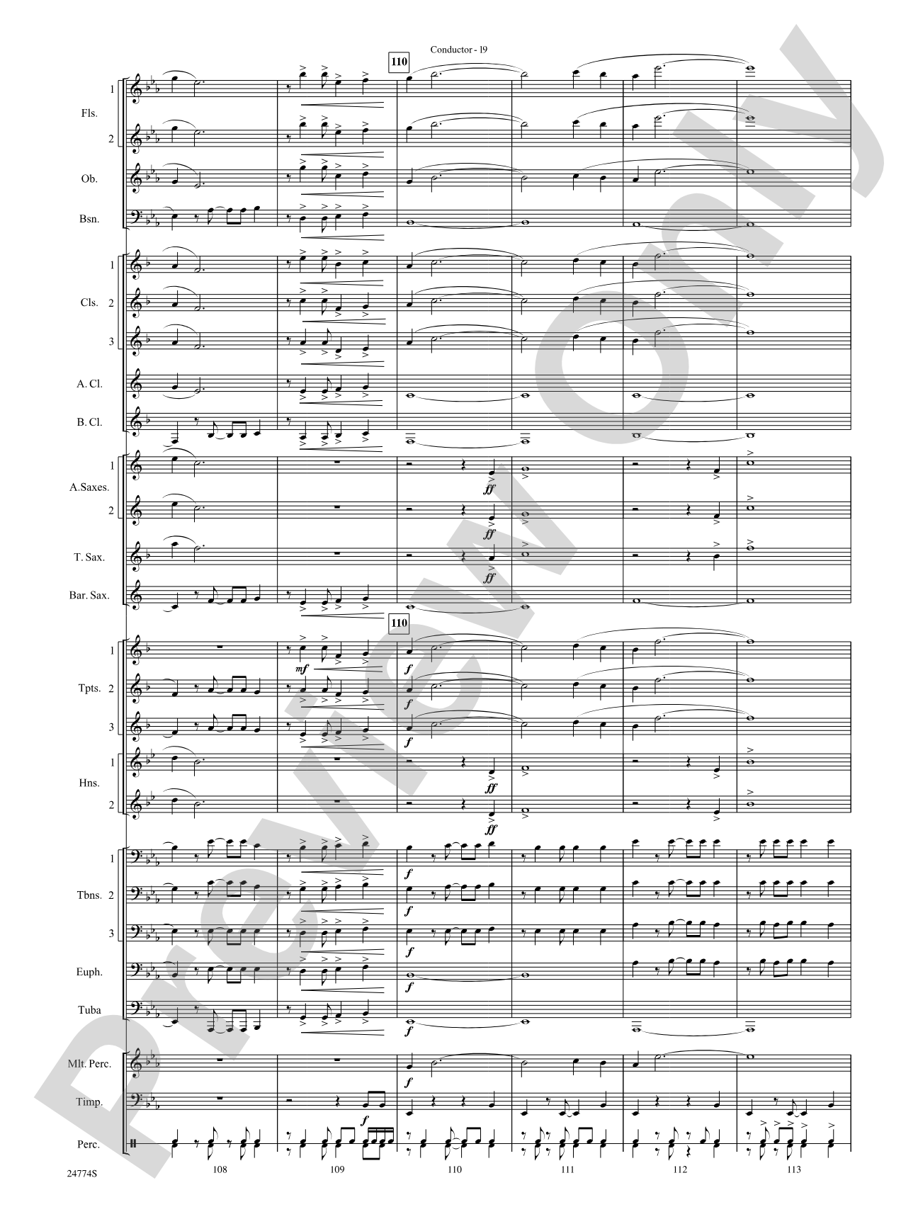 The Magnificent Seven: Concert Band Conductor Score & Parts