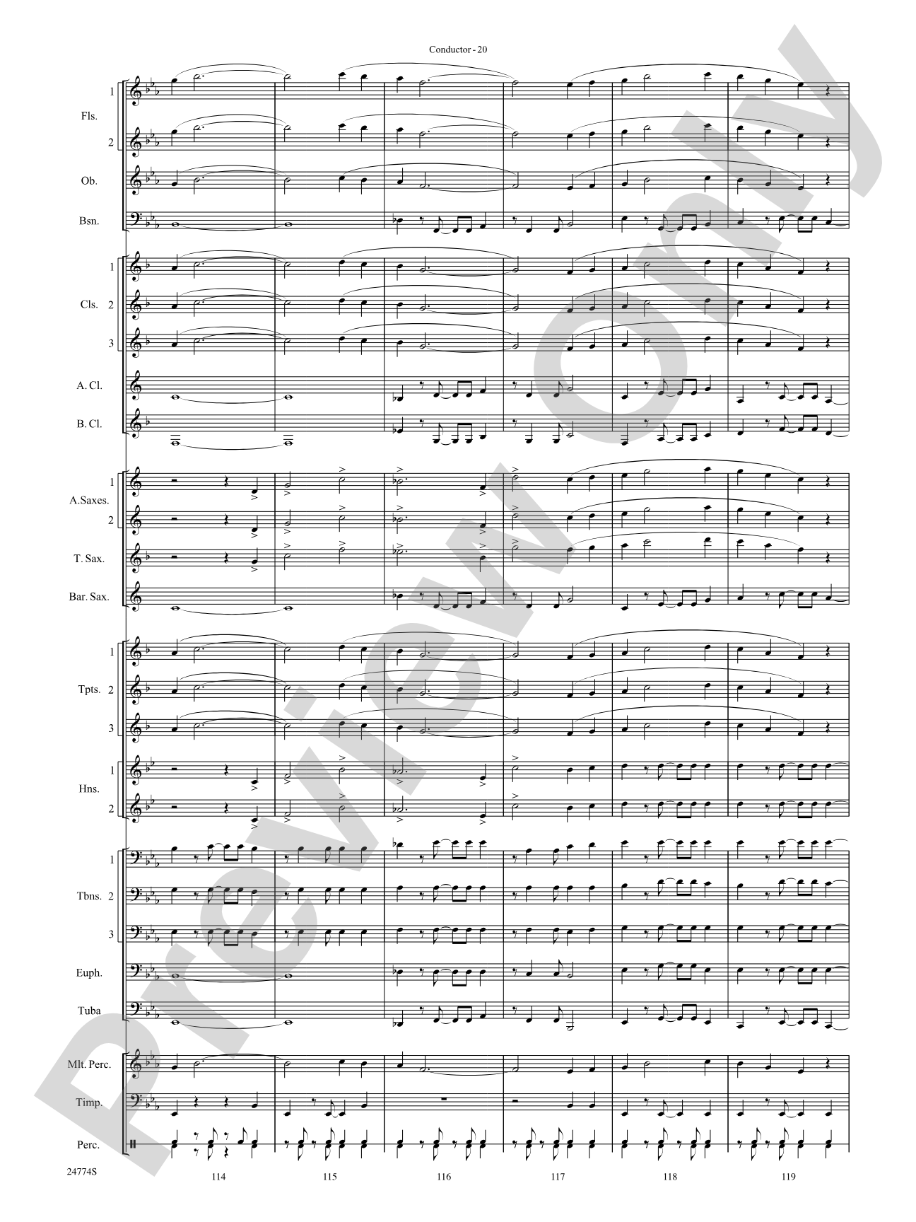 The Magnificent Seven: Concert Band Conductor Score & Parts