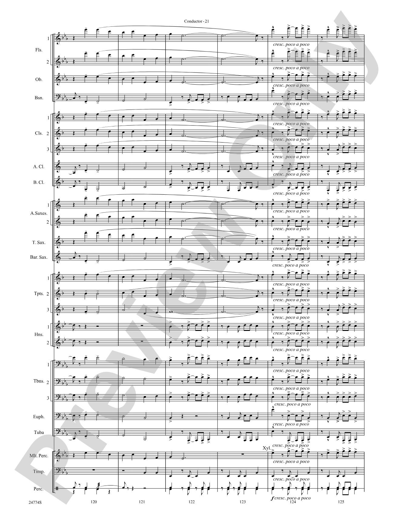 The Magnificent Seven: Concert Band Conductor Score & Parts