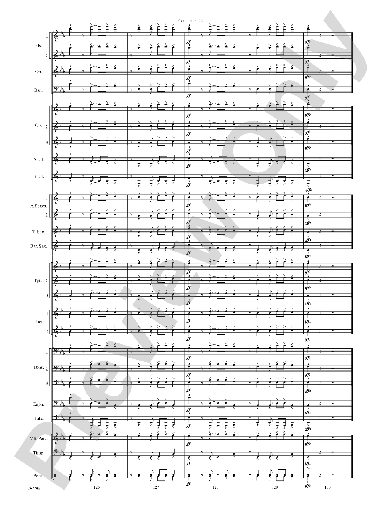 The Magnificent Seven: Concert Band Conductor Score & Parts