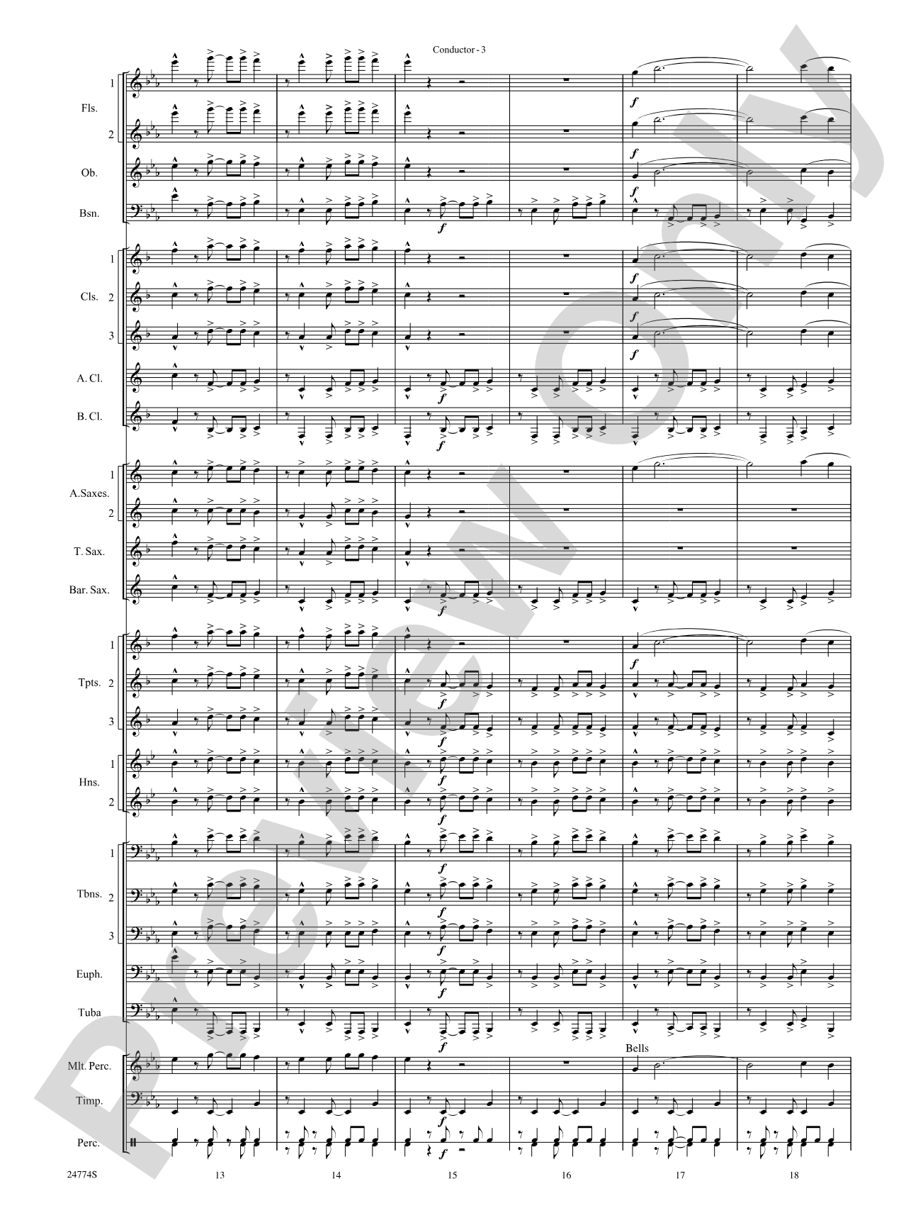 The Magnificent Seven: Concert Band Conductor Score & Parts