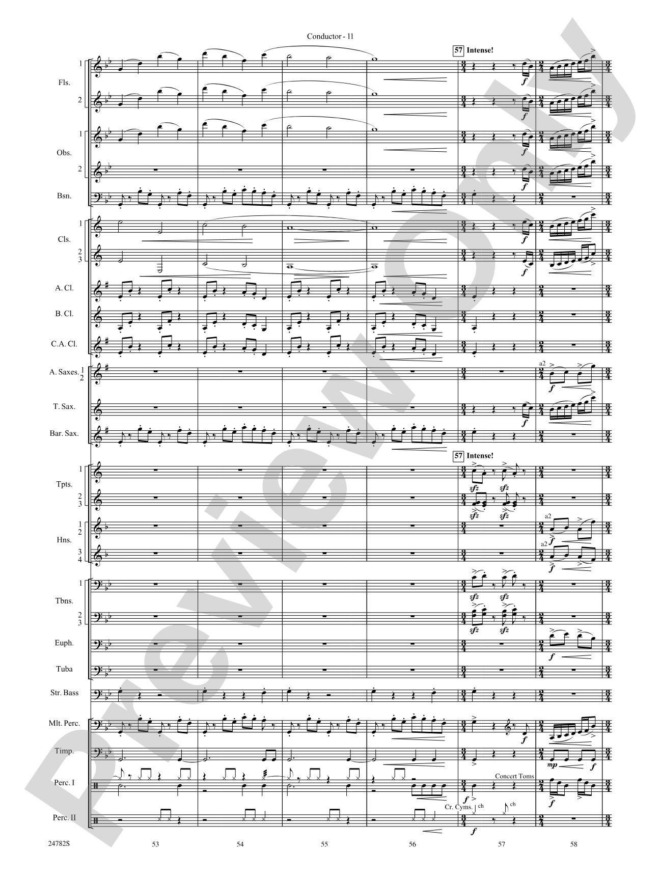 Buffalo Dances: Concert Band Conductor Score & Parts