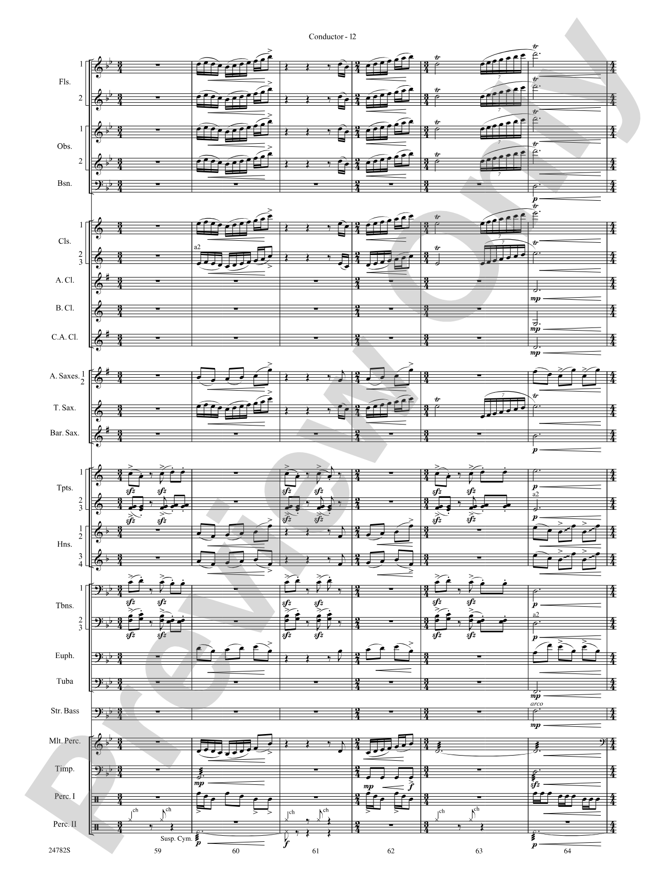 Buffalo Dances: Concert Band Conductor Score & Parts