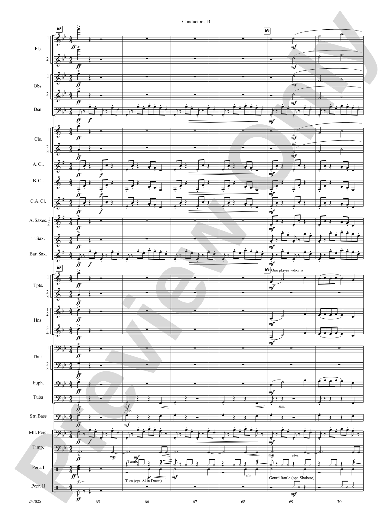 Buffalo Dances: Concert Band Conductor Score & Parts