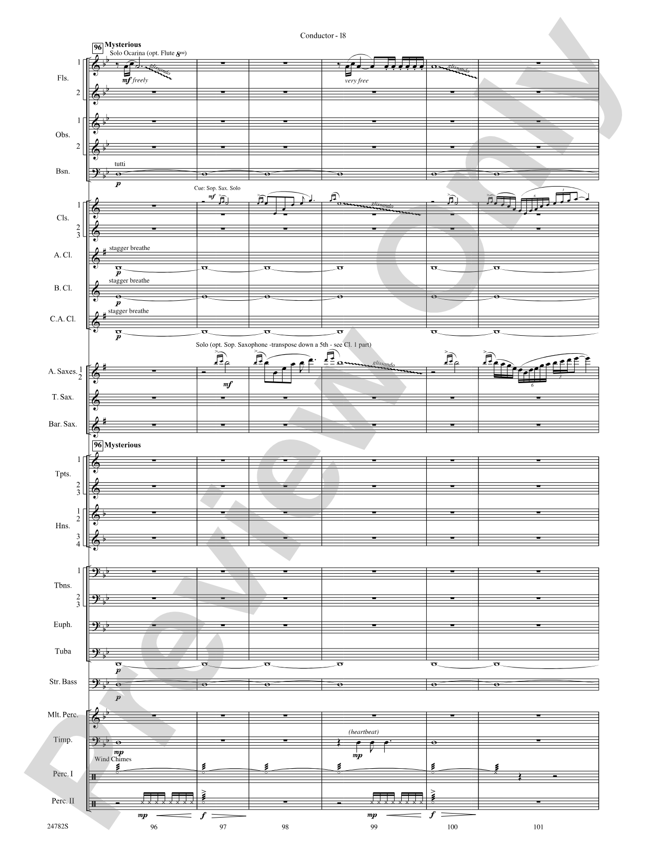 Buffalo Dances: Concert Band Conductor Score & Parts