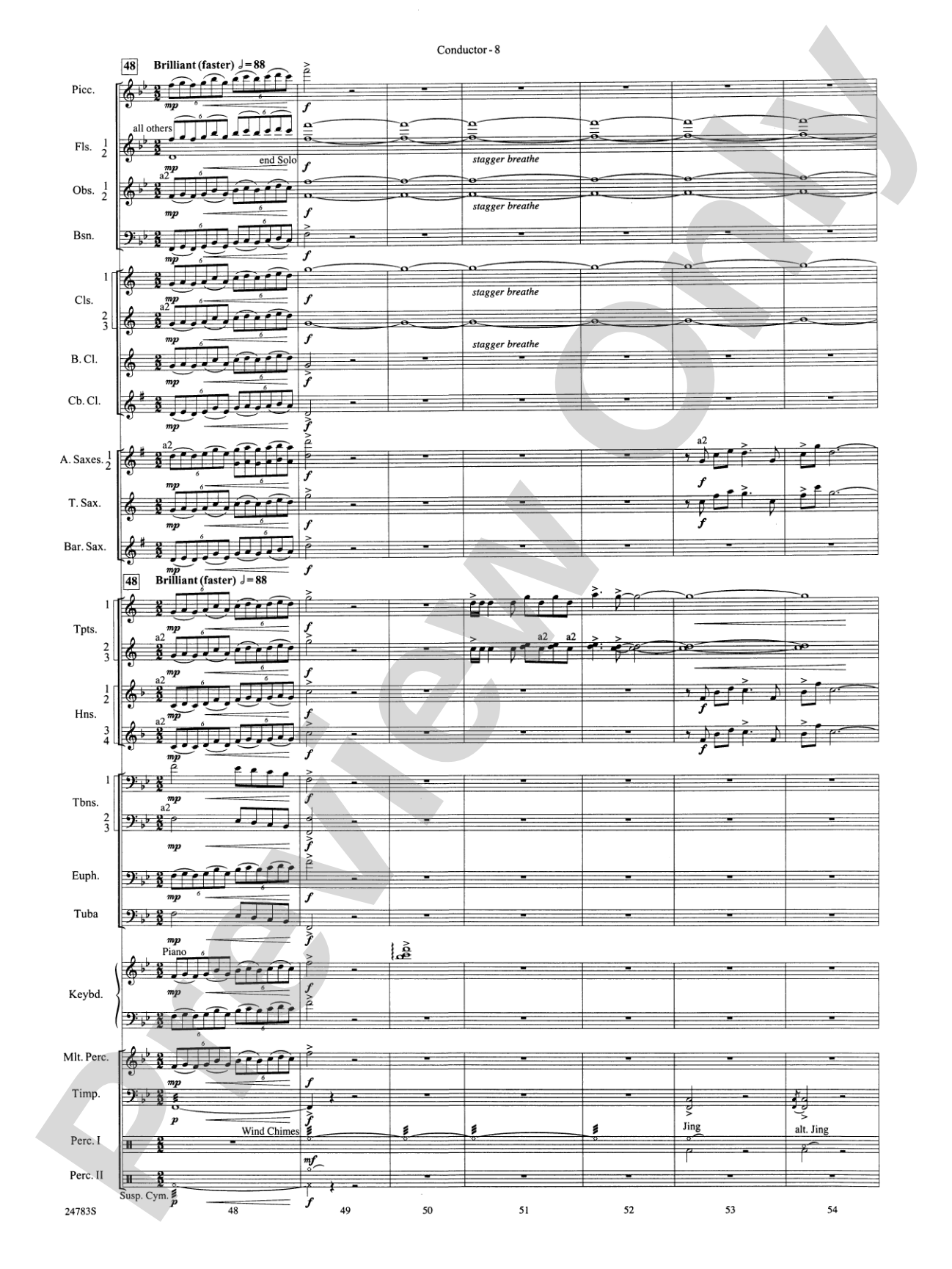 Rising Dragons: Concert Band Conductor Score & Parts
