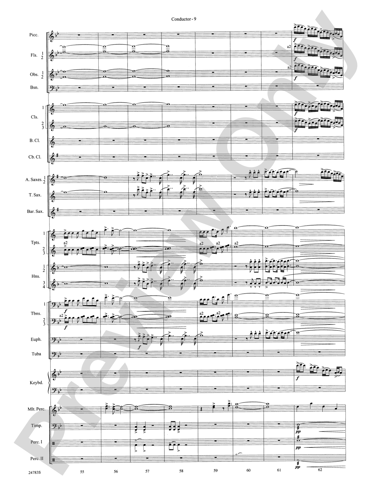 Rising Dragons: Concert Band Conductor Score & Parts