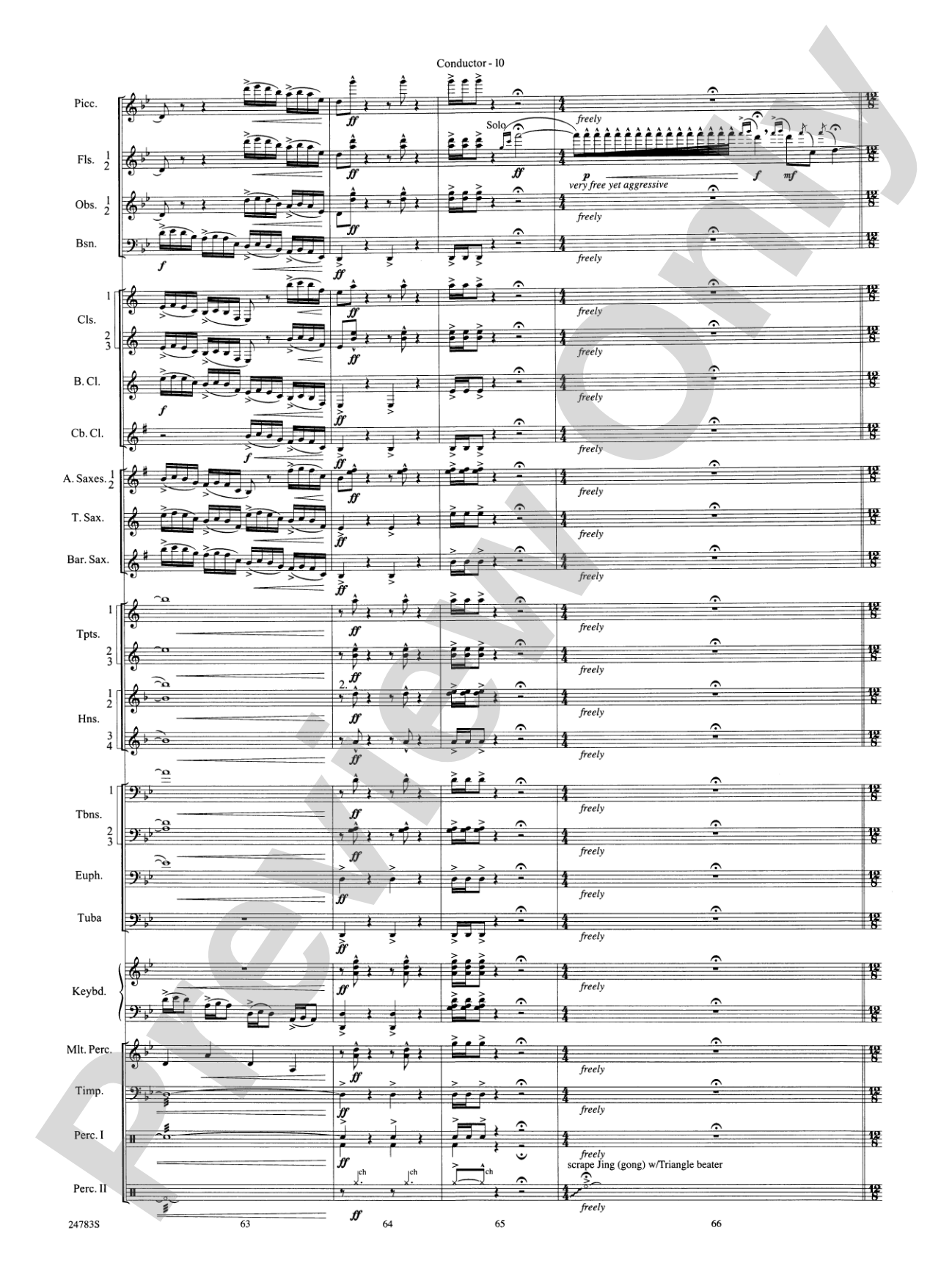 Rising Dragons: Concert Band Conductor Score & Parts