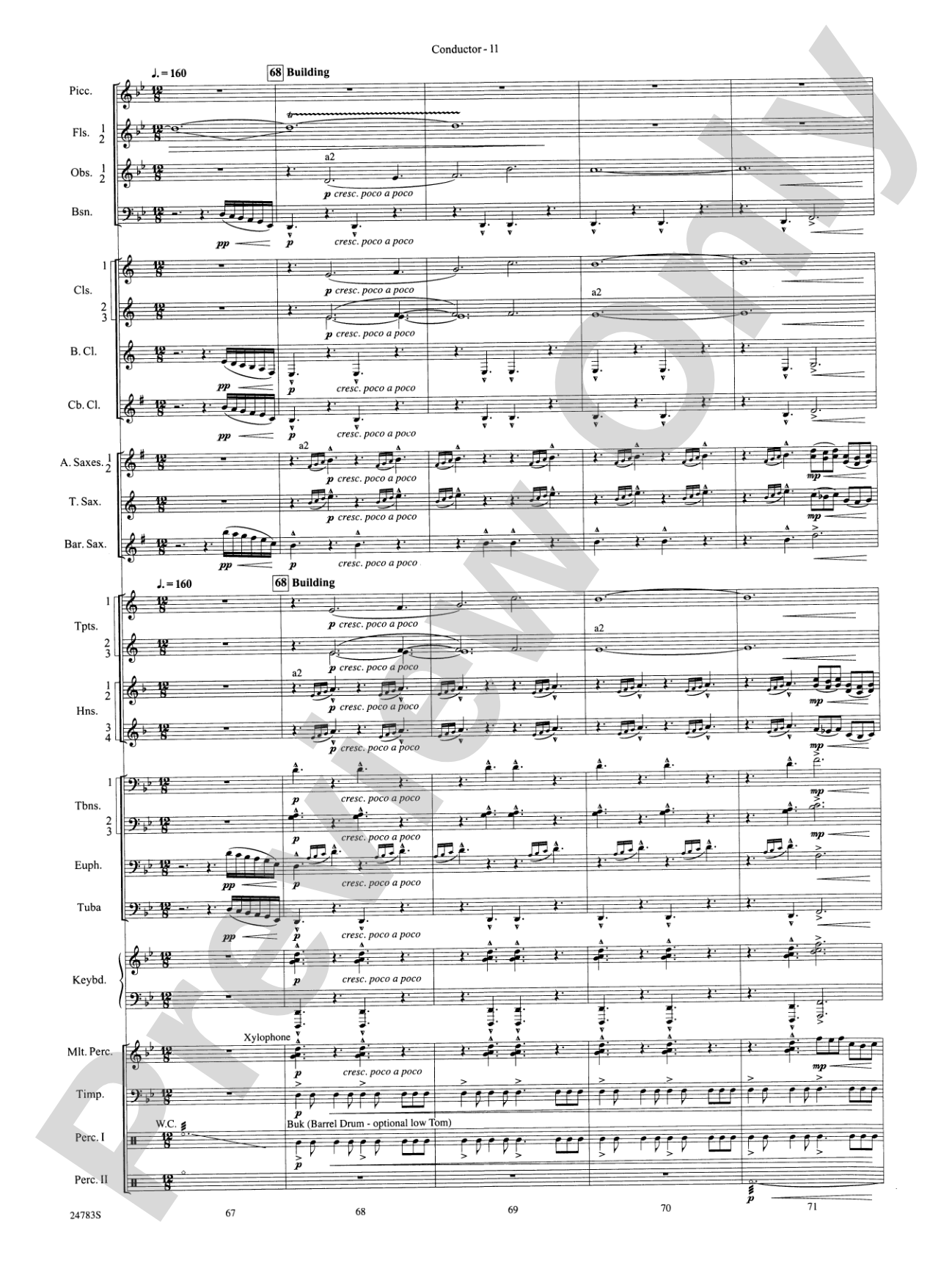 Rising Dragons: Concert Band Conductor Score & Parts
