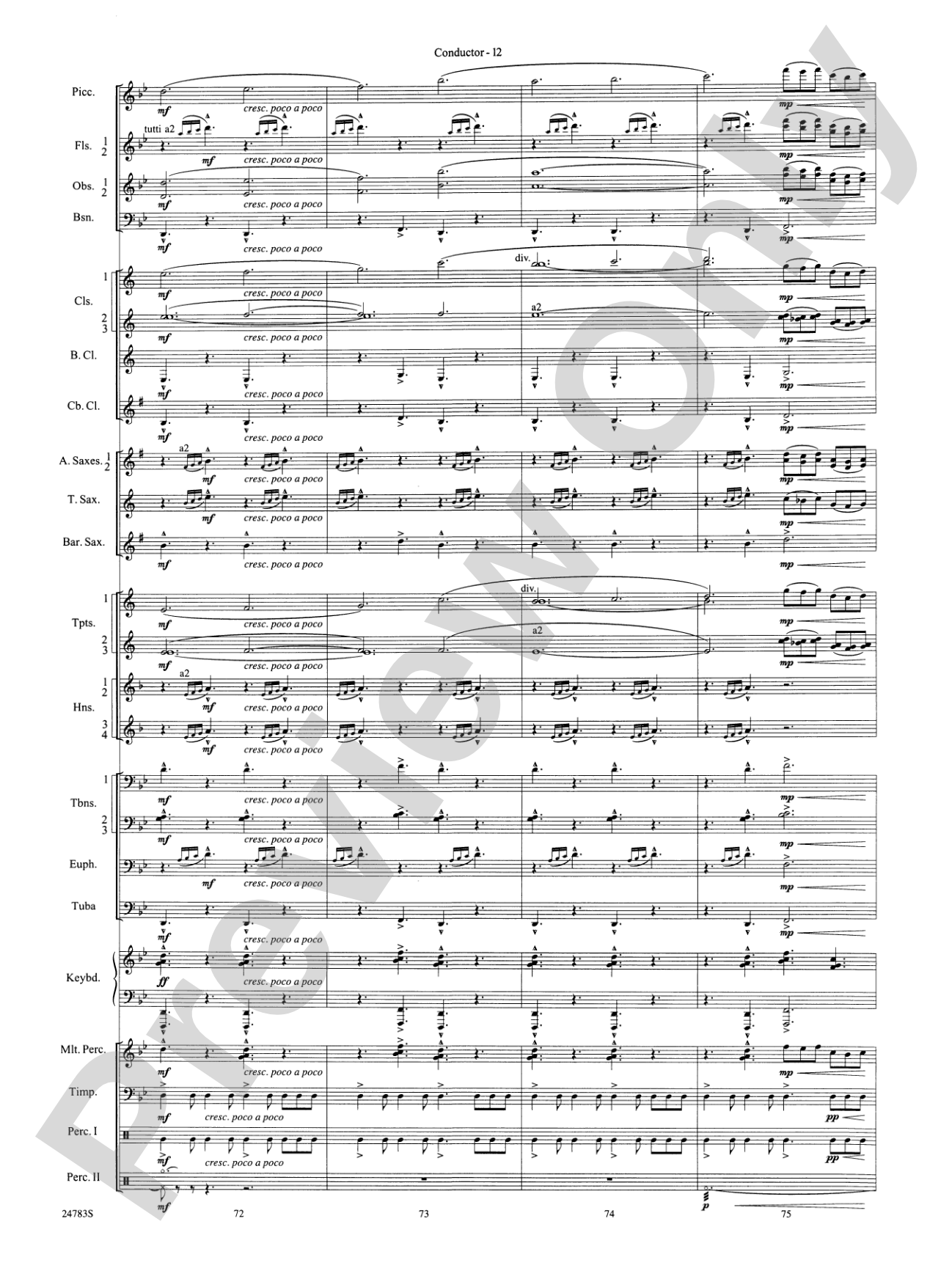 Rising Dragons: Concert Band Conductor Score & Parts
