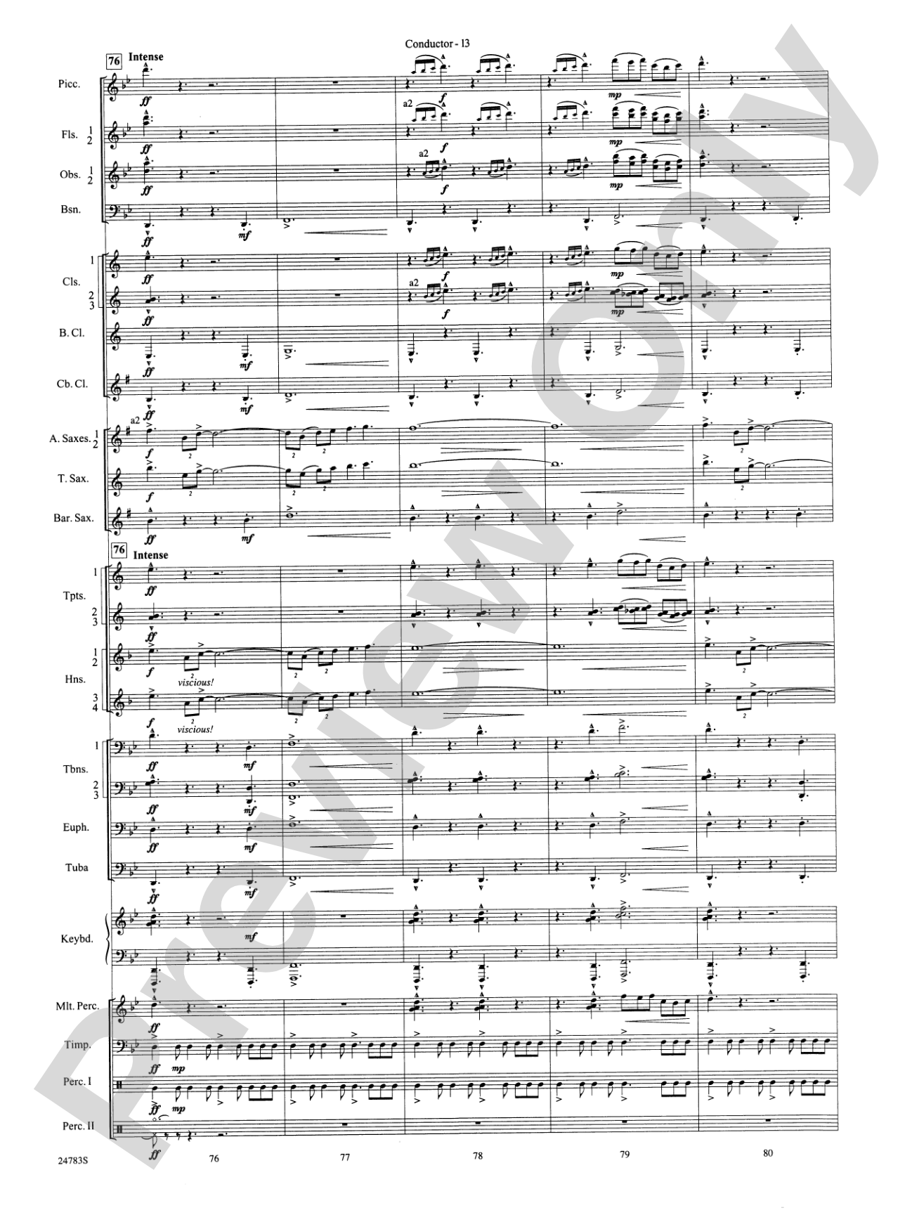 Rising Dragons: Concert Band Conductor Score & Parts