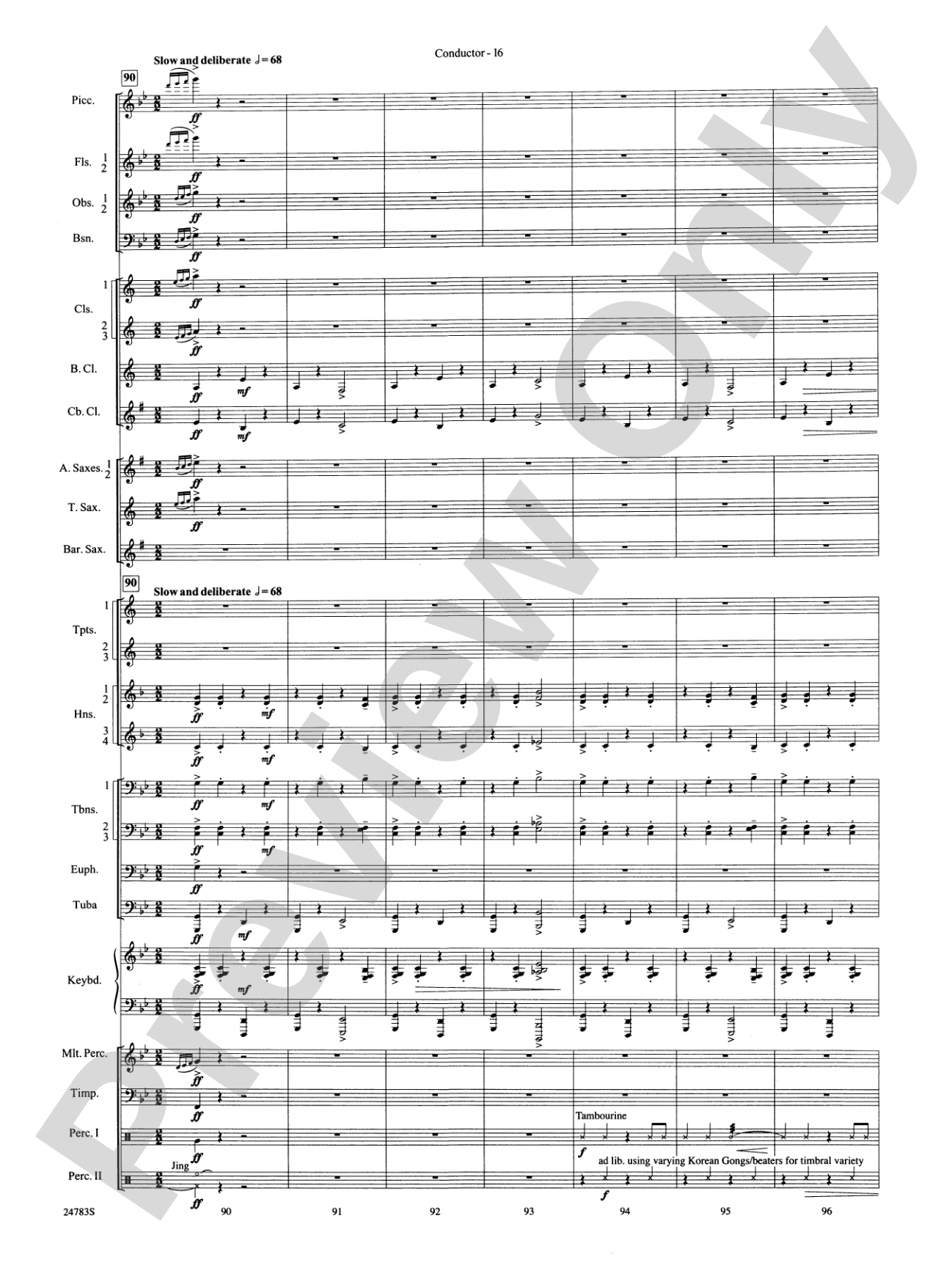 Rising Dragons: Concert Band Conductor Score & Parts
