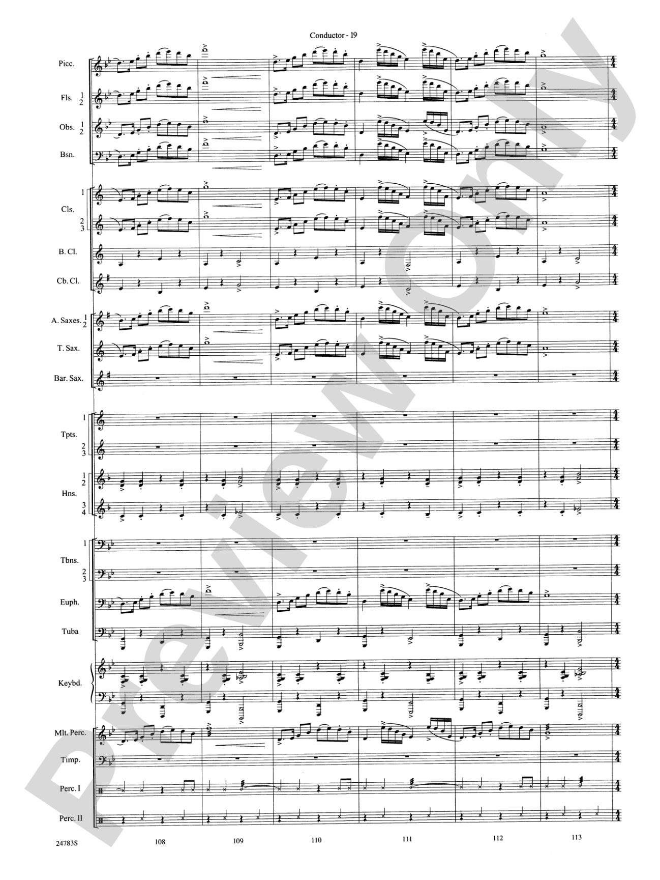 Rising Dragons: Concert Band Conductor Score & Parts
