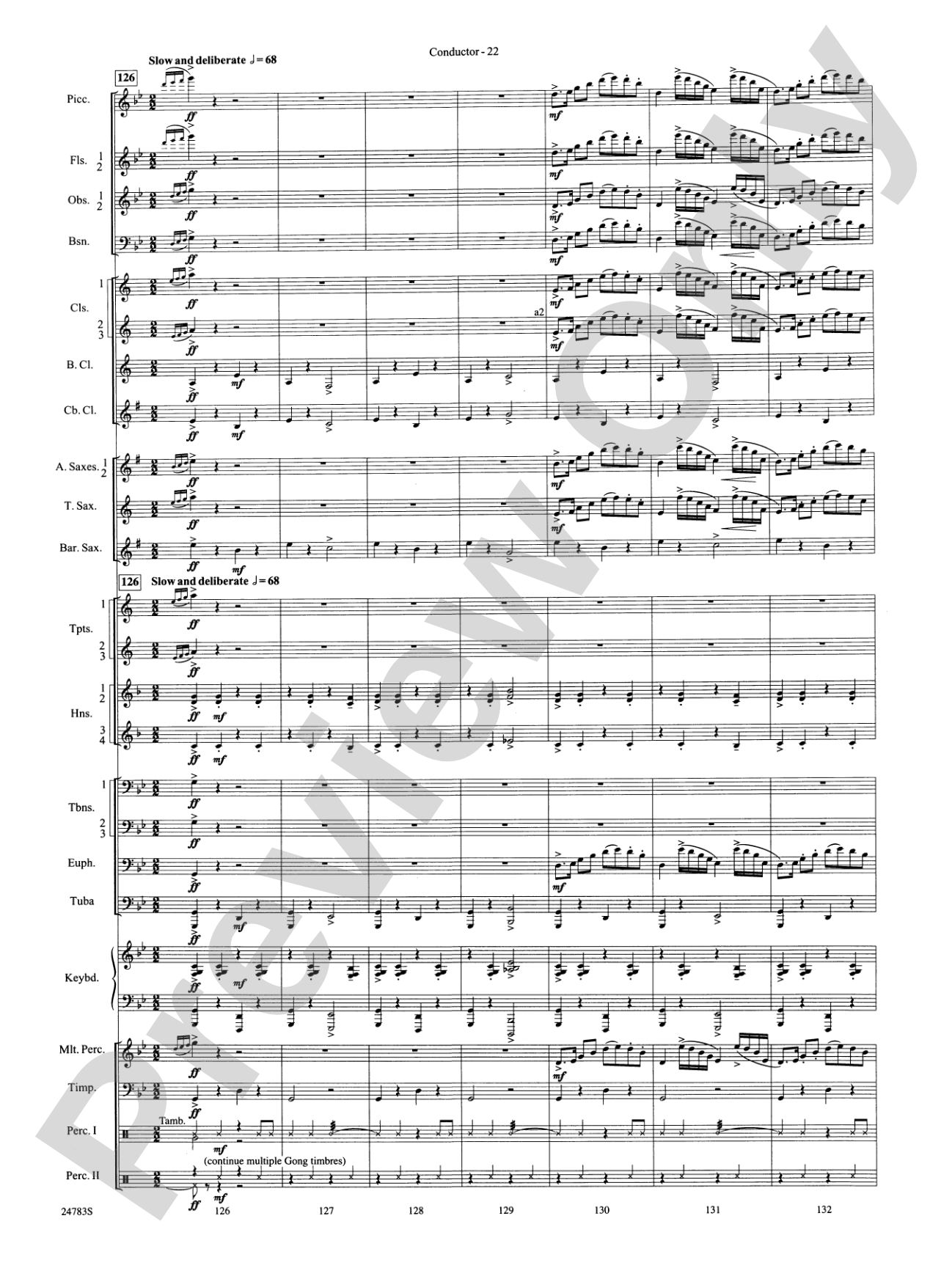 Rising Dragons: Concert Band Conductor Score & Parts