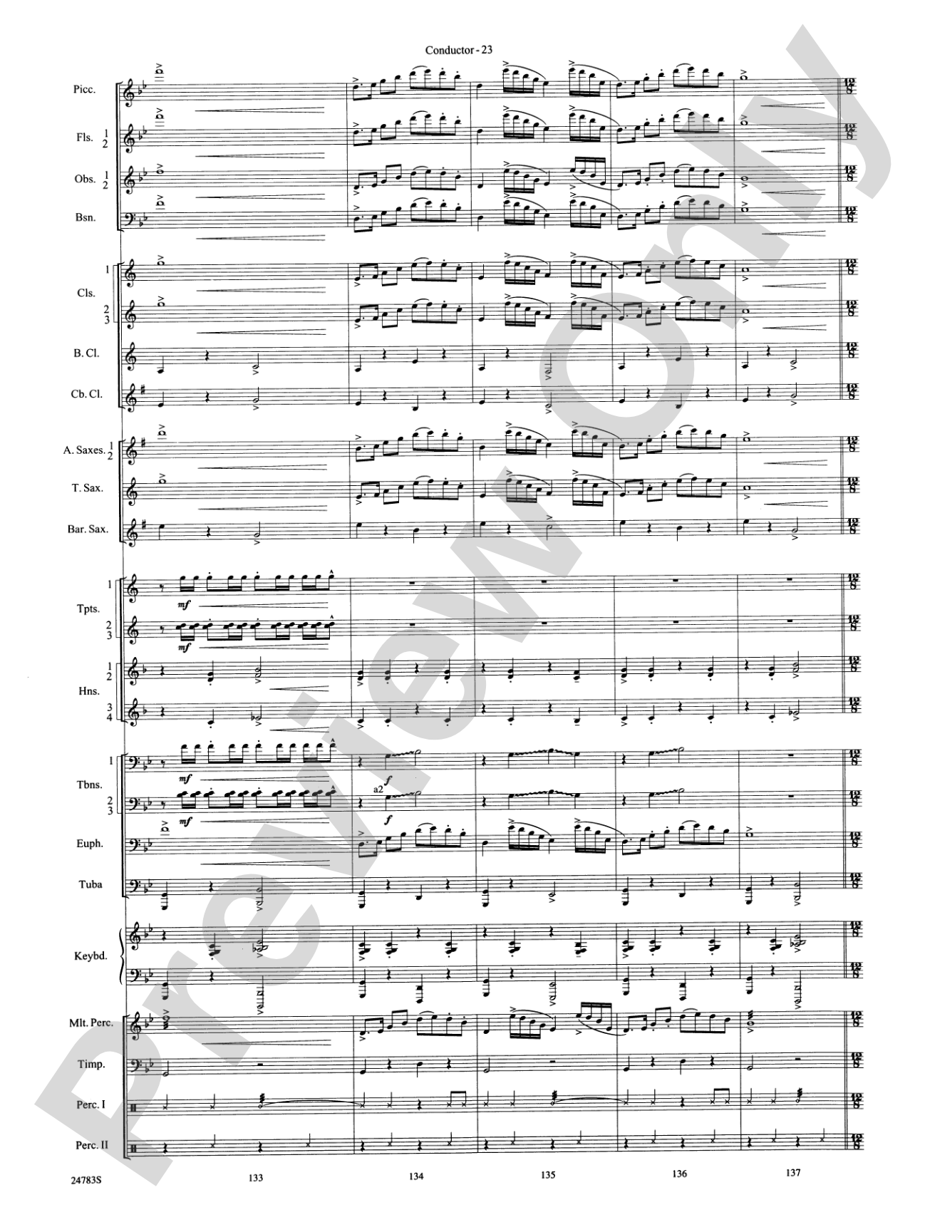 Rising Dragons: Concert Band Conductor Score & Parts