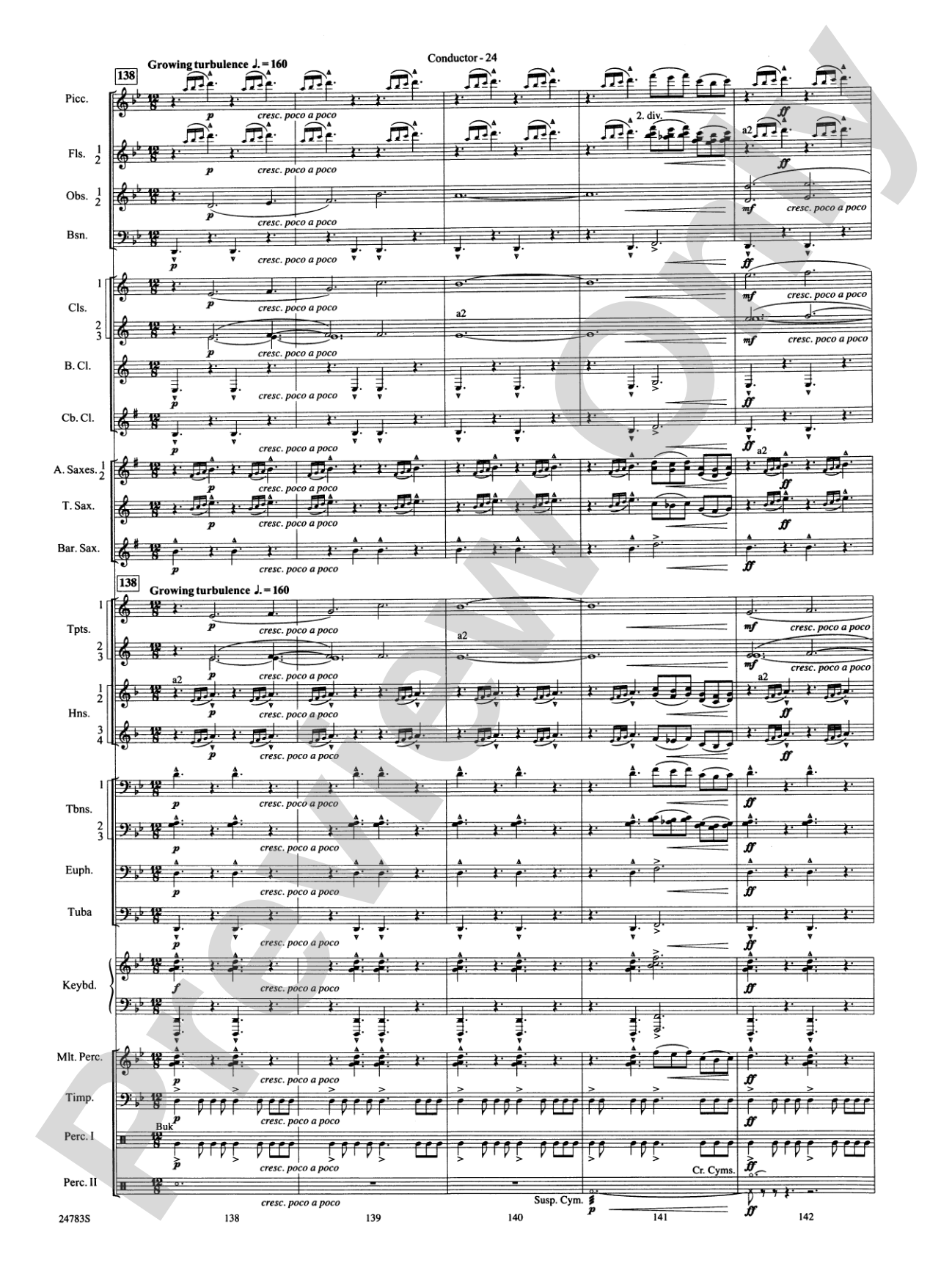 Rising Dragons: Concert Band Conductor Score & Parts