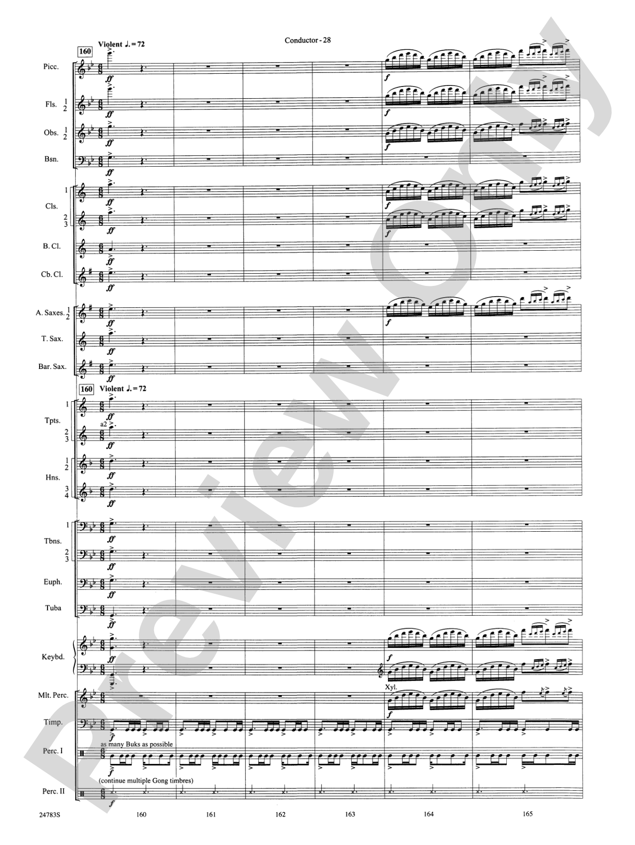 Rising Dragons: Concert Band Conductor Score & Parts