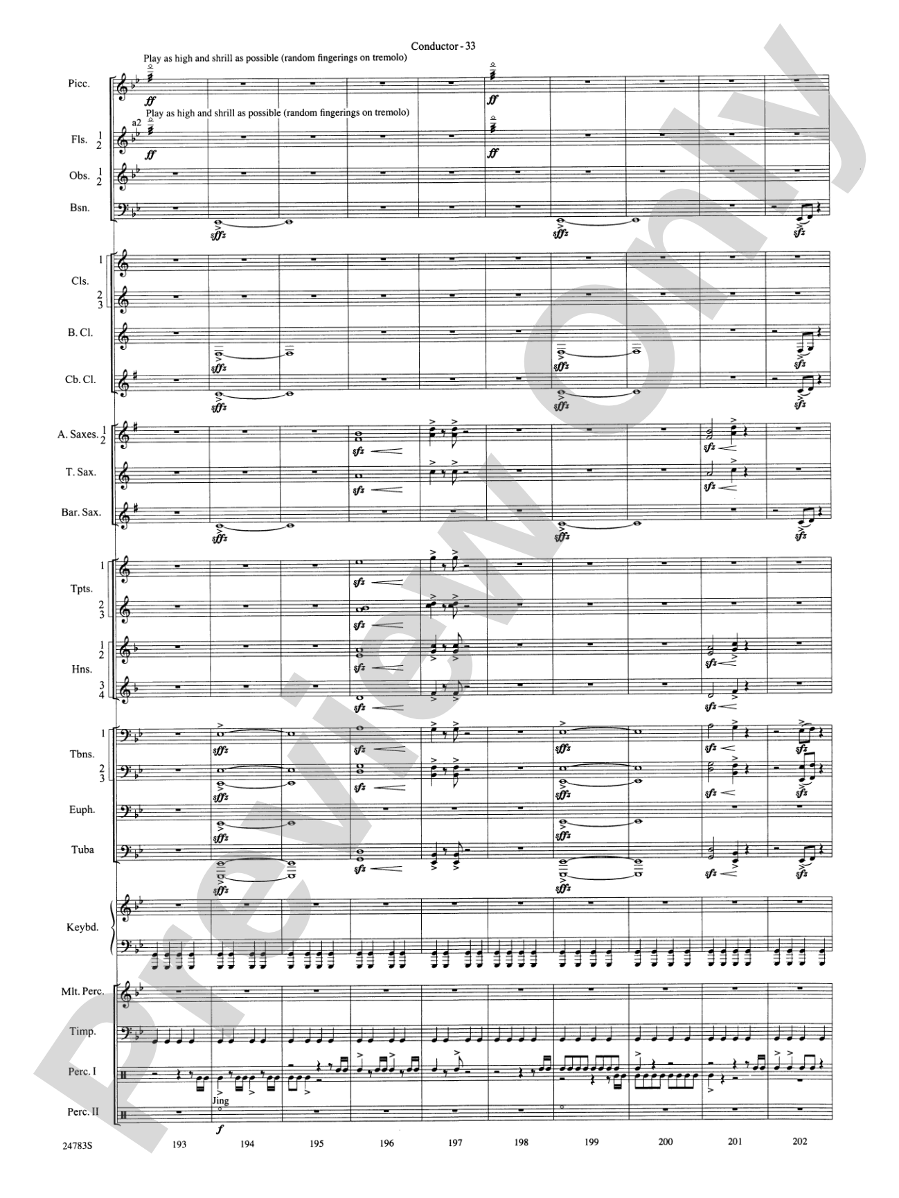 Rising Dragons: Concert Band Conductor Score & Parts
