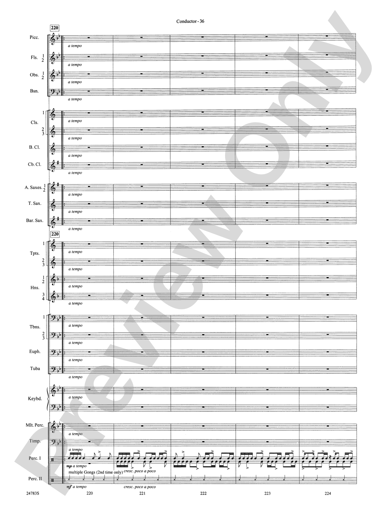 Rising Dragons: Concert Band Conductor Score & Parts