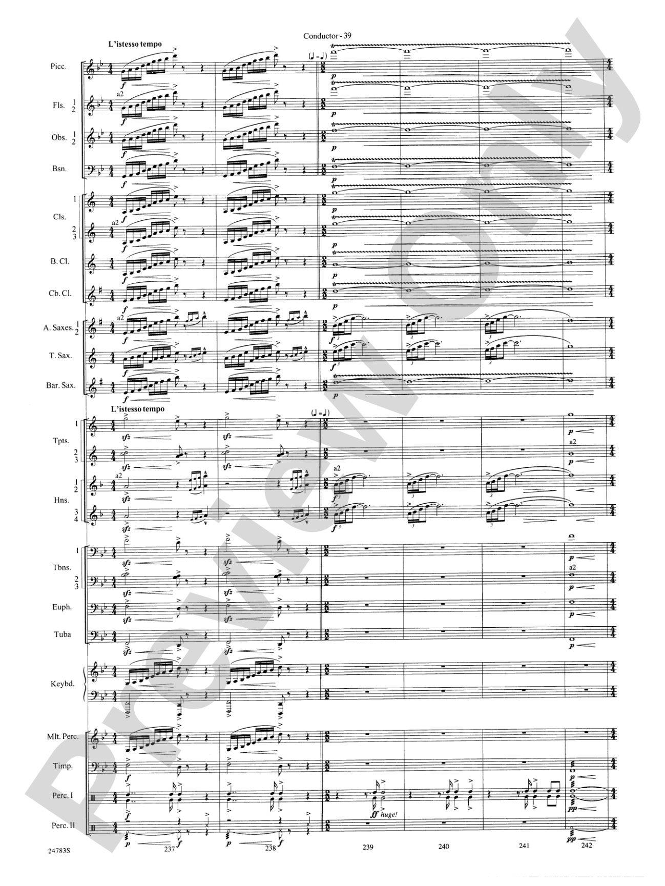Rising Dragons: Concert Band Conductor Score & Parts