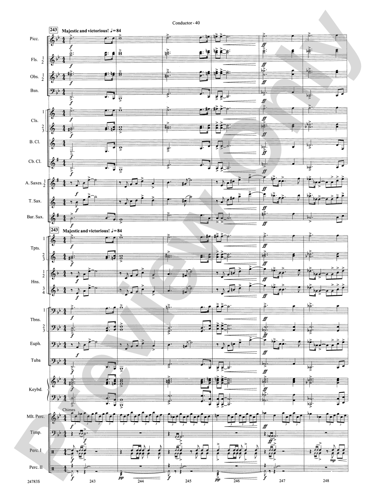 Rising Dragons: Concert Band Conductor Score & Parts