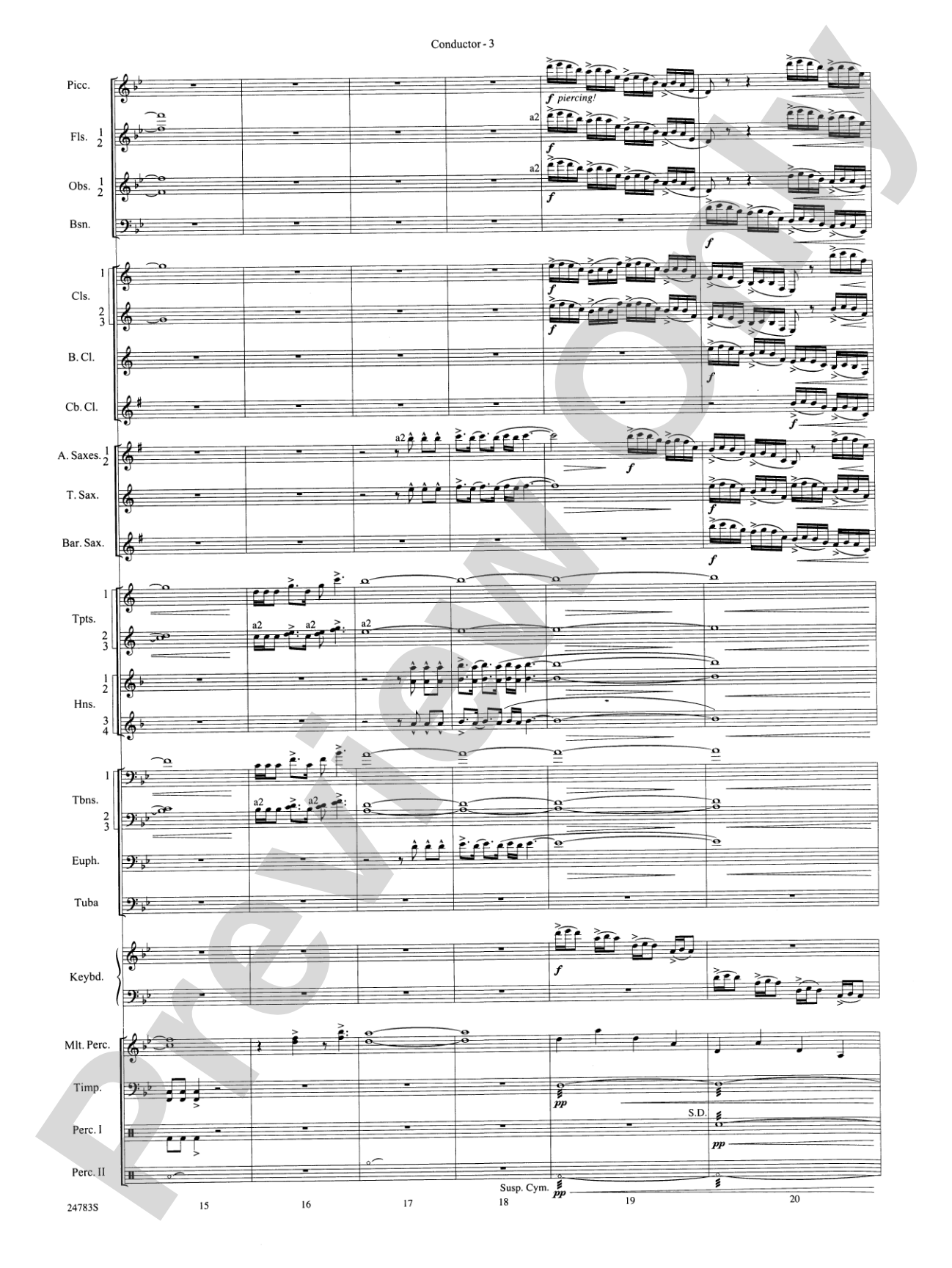Rising Dragons: Concert Band Conductor Score & Parts