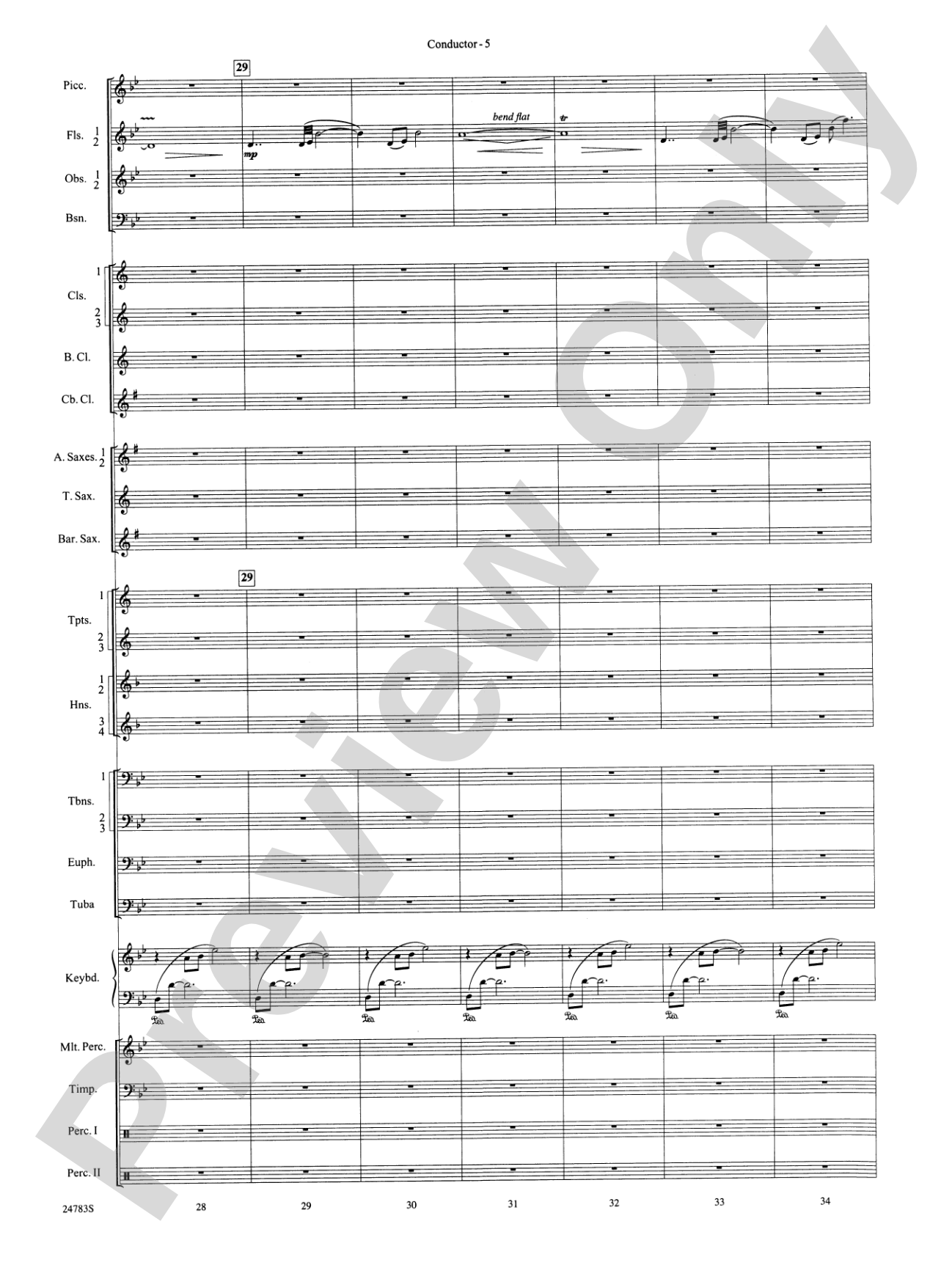 Rising Dragons: Concert Band Conductor Score & Parts