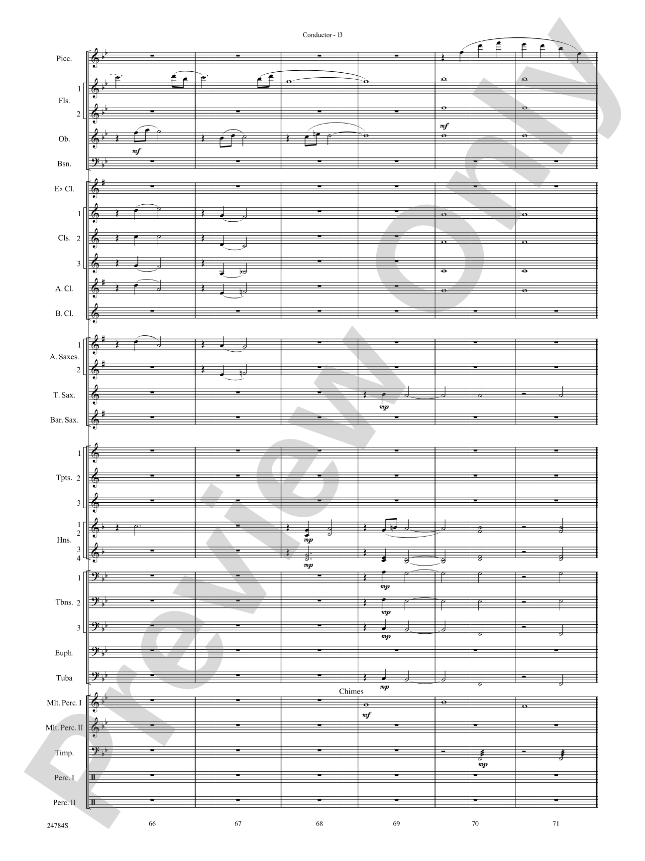 Heritage: Concert Band Conductor Score & Parts