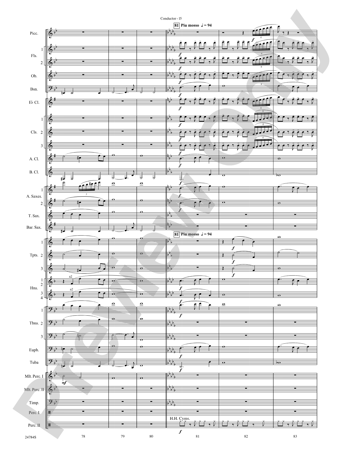 Heritage: Concert Band Conductor Score & Parts