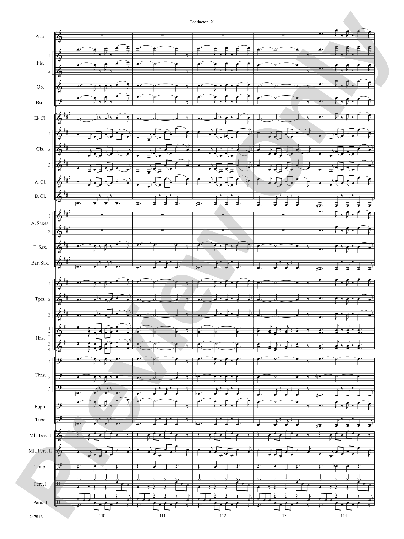 Heritage: Concert Band Conductor Score & Parts