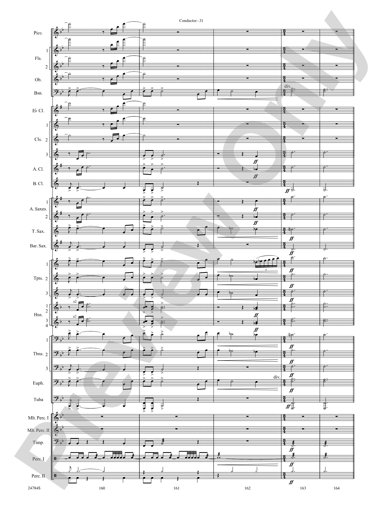 Heritage: Concert Band Conductor Score & Parts