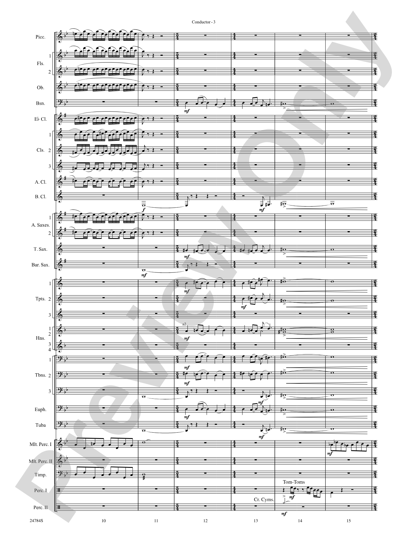 Heritage: Concert Band Conductor Score & Parts