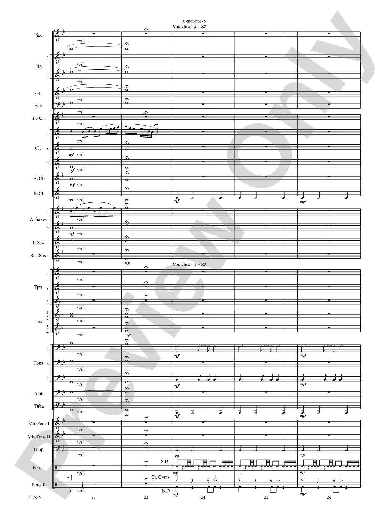 Heritage: Concert Band Conductor Score & Parts