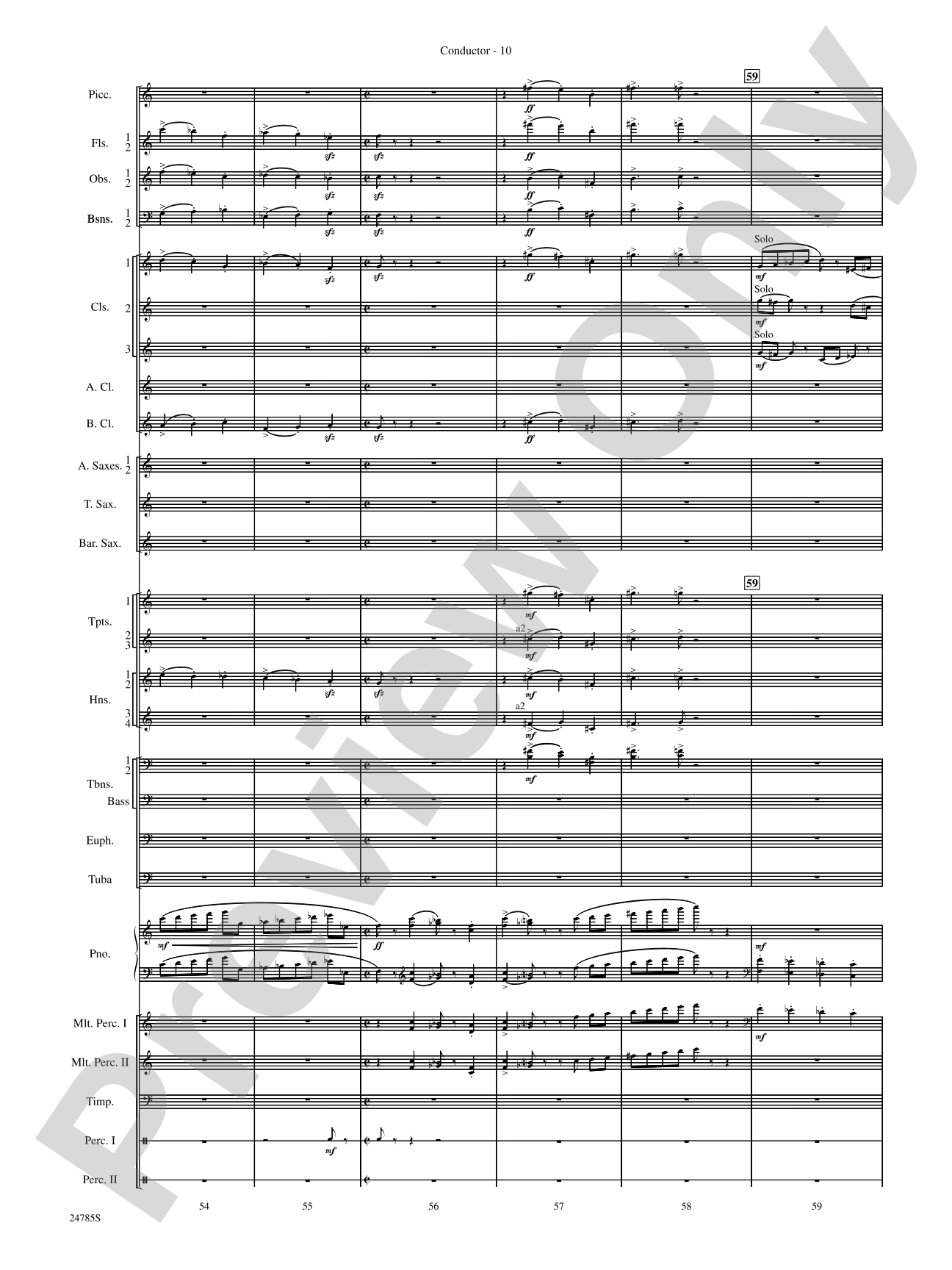Frolicking Winds (from Symphonic Dance): Concert Band Conductor Score & Parts