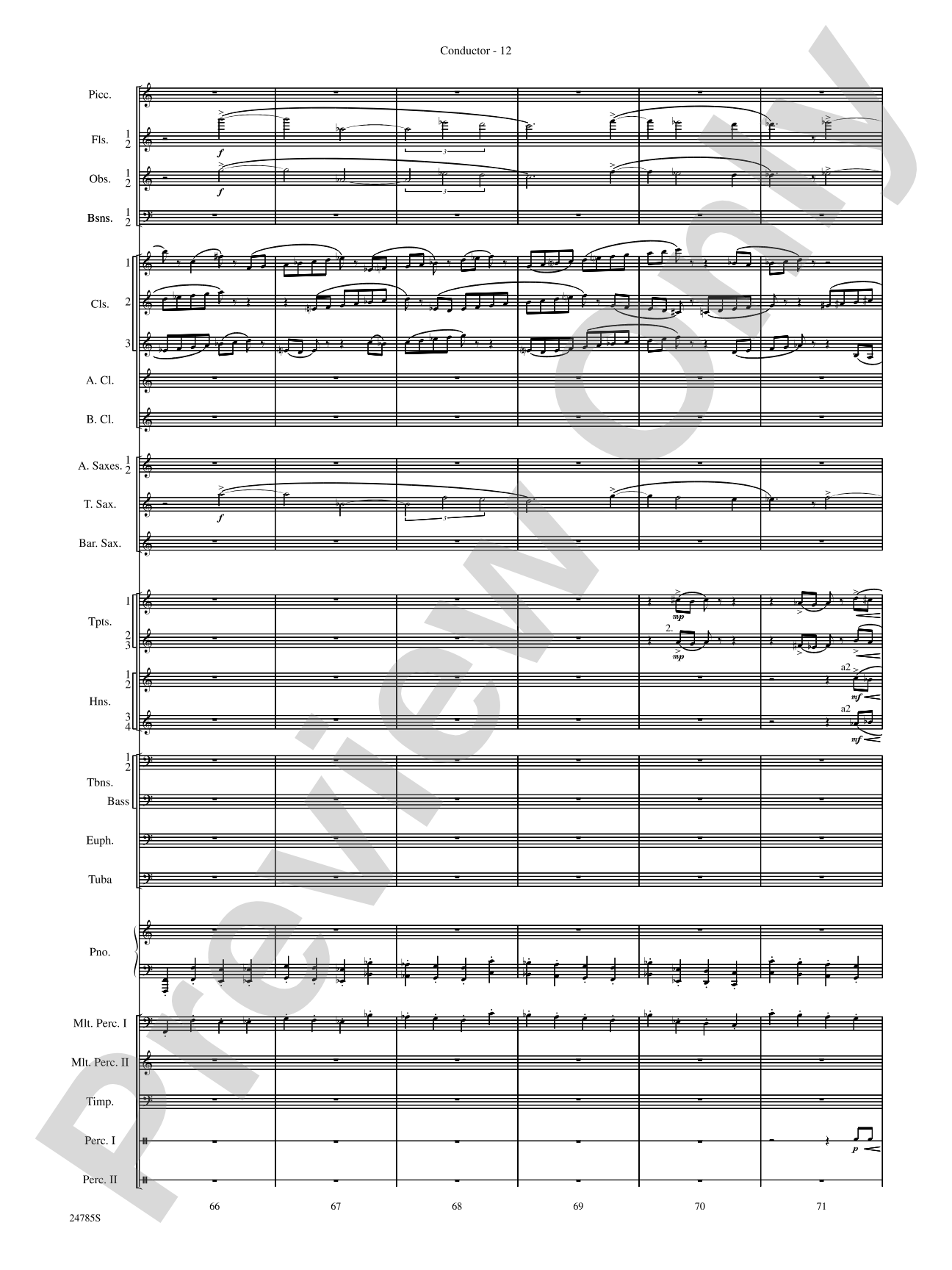 Frolicking Winds (from Symphonic Dance): Concert Band Conductor Score & Parts