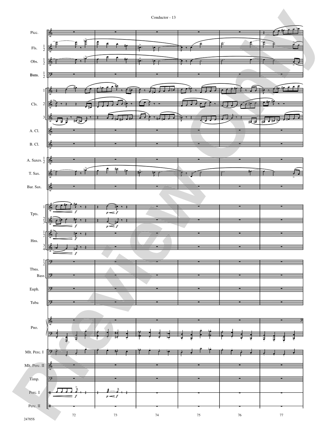 Frolicking Winds (from Symphonic Dance): Concert Band Conductor Score & Parts