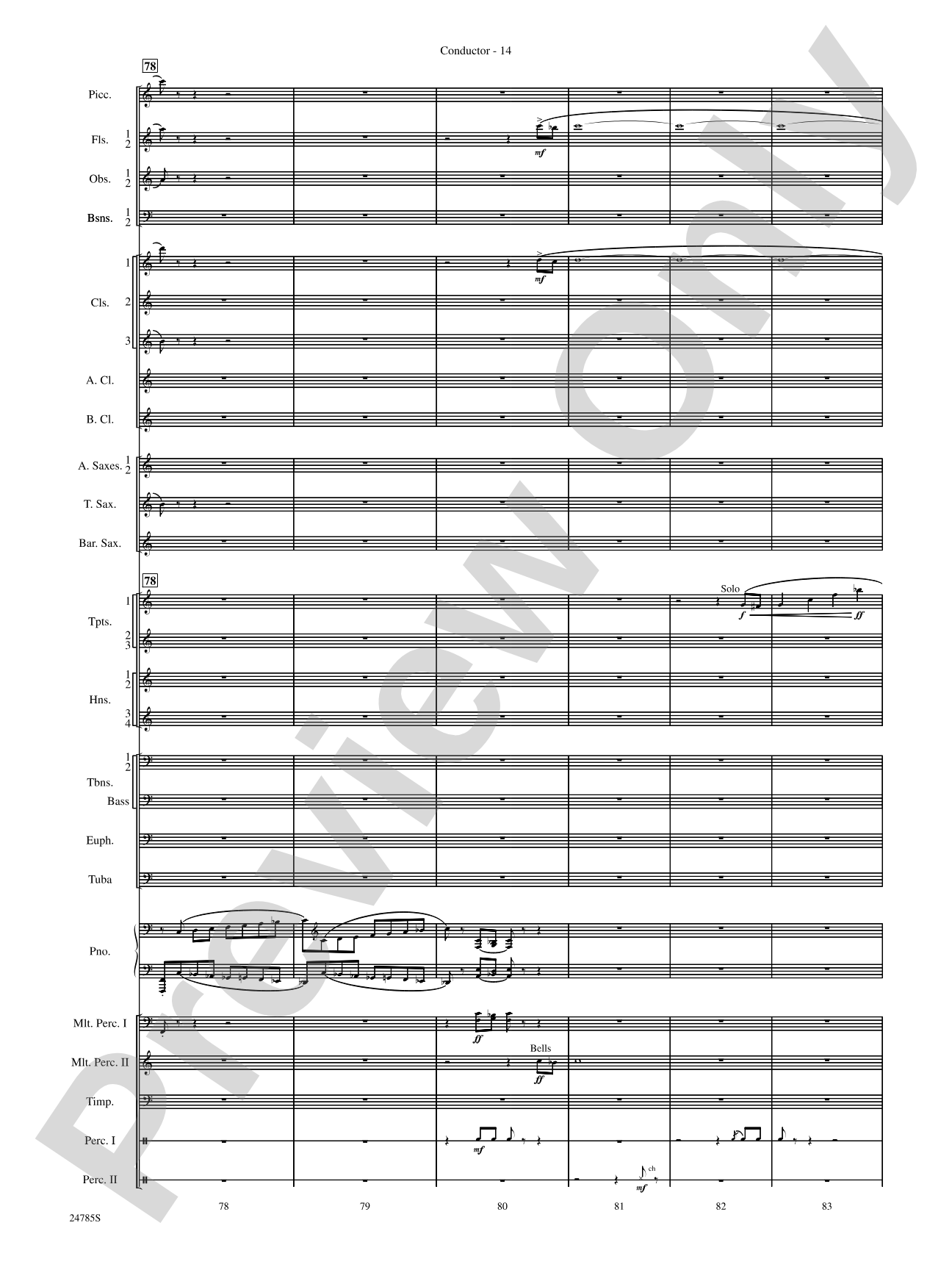Frolicking Winds (from Symphonic Dance): Concert Band Conductor Score & Parts
