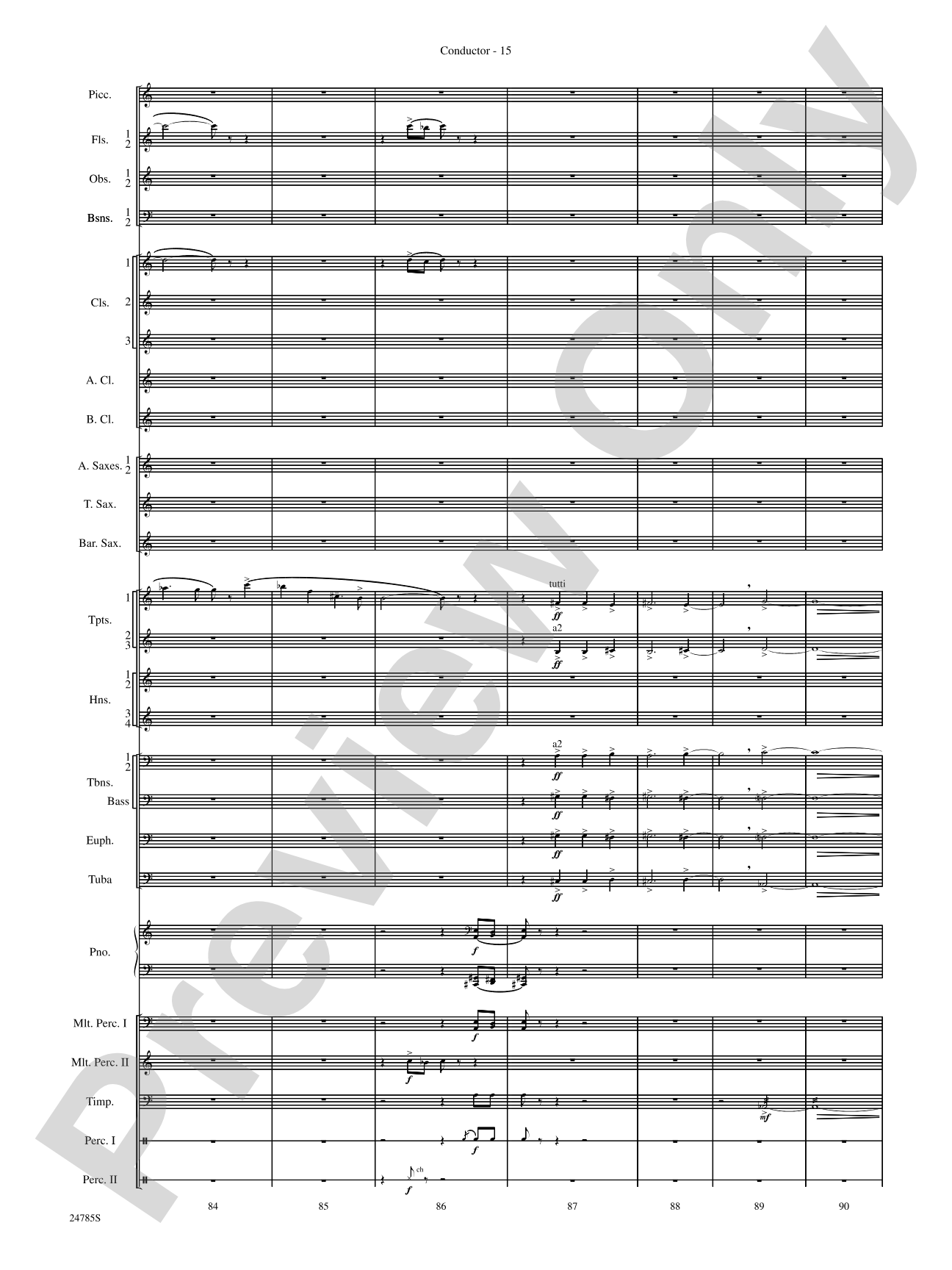 Frolicking Winds (from Symphonic Dance): Concert Band Conductor Score & Parts