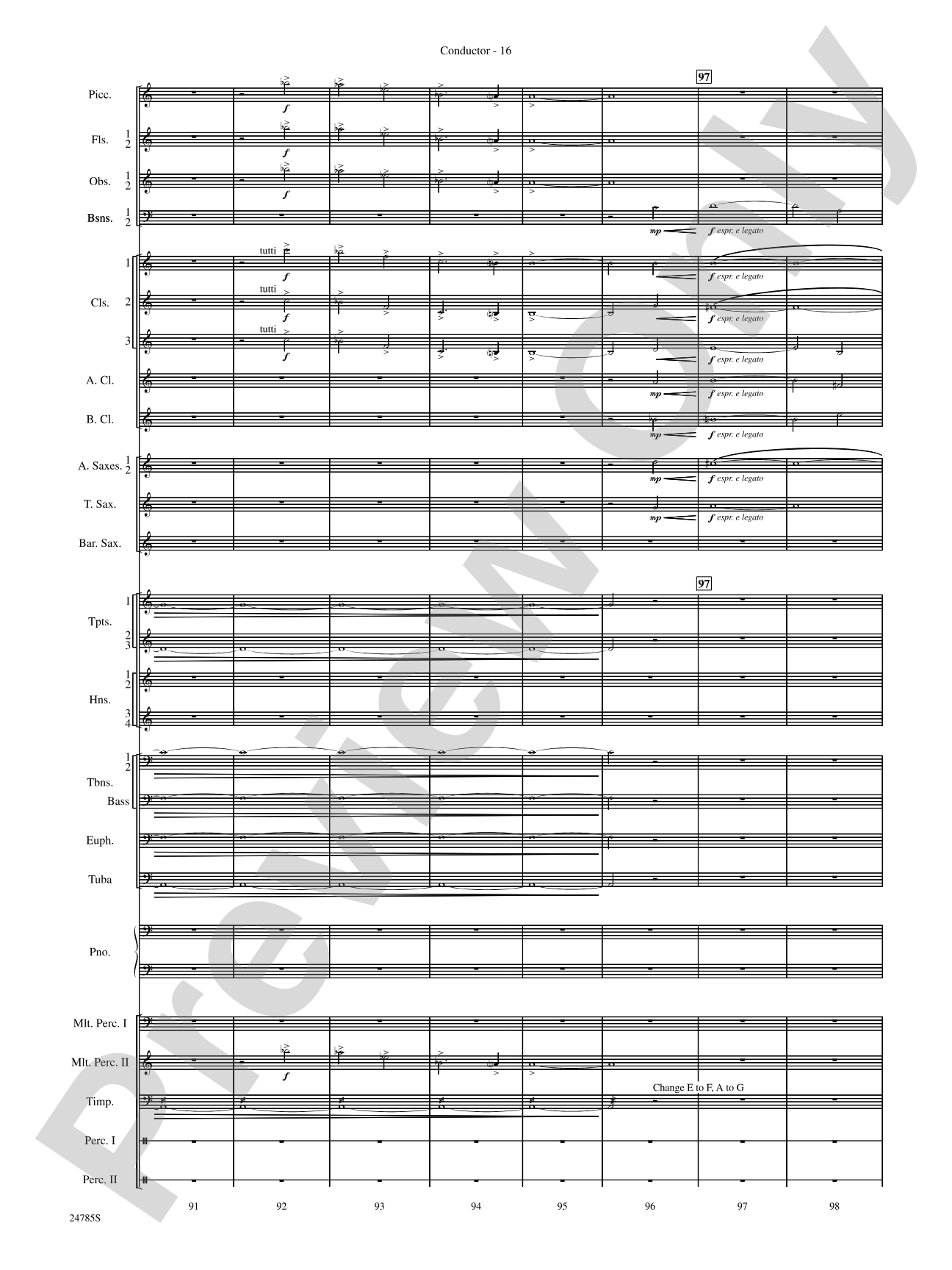 Frolicking Winds (from Symphonic Dance): Concert Band Conductor Score & Parts