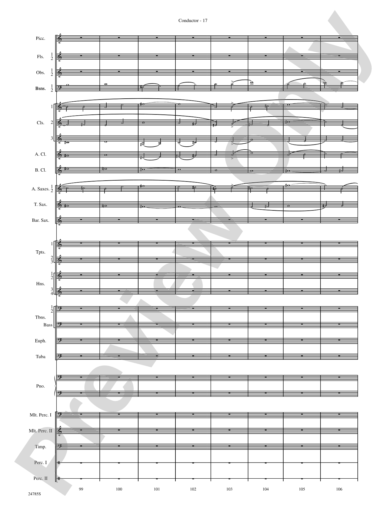 Frolicking Winds (from Symphonic Dance): Concert Band Conductor Score & Parts