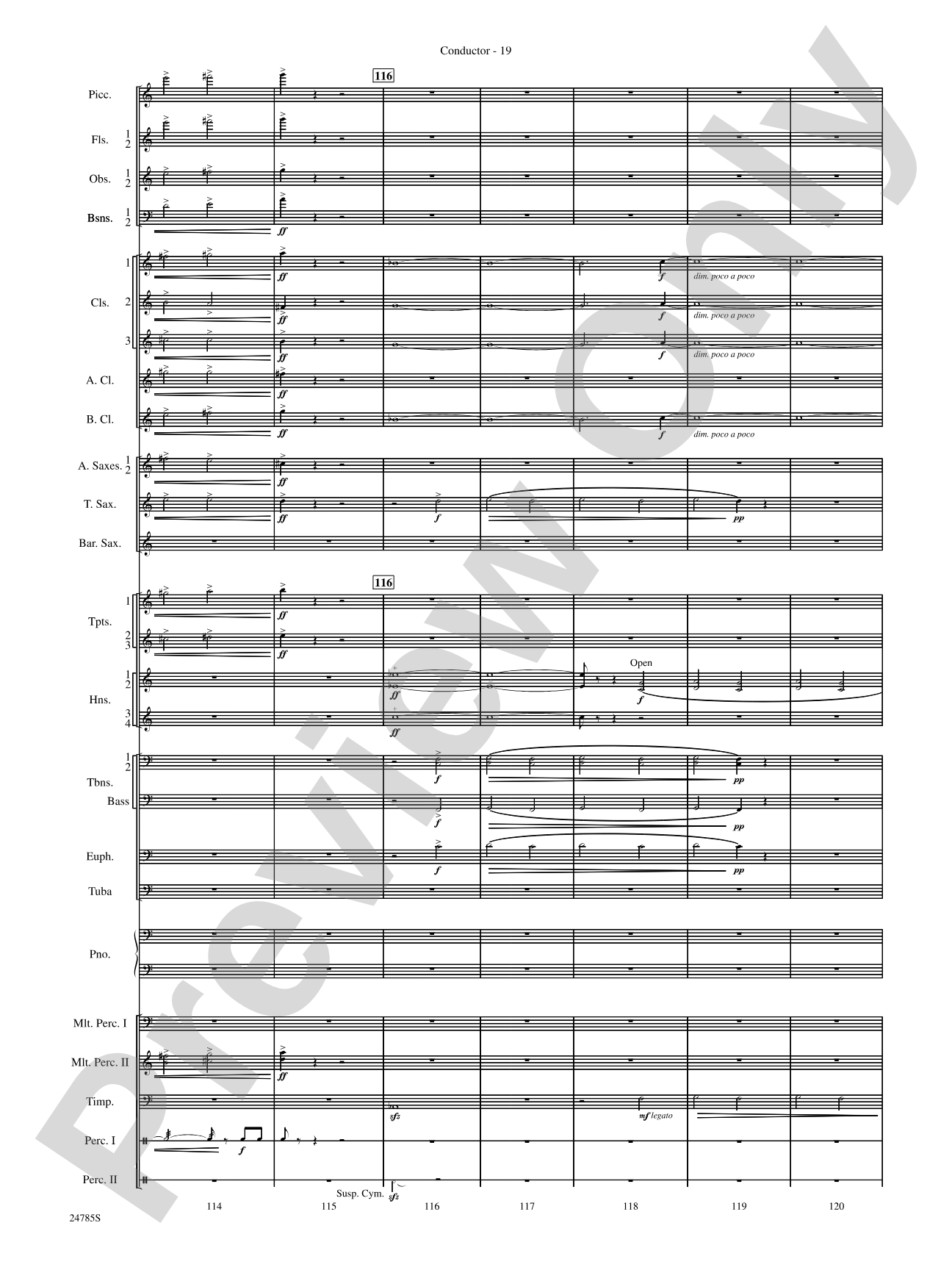 Frolicking Winds (from Symphonic Dance): Concert Band Conductor Score & Parts