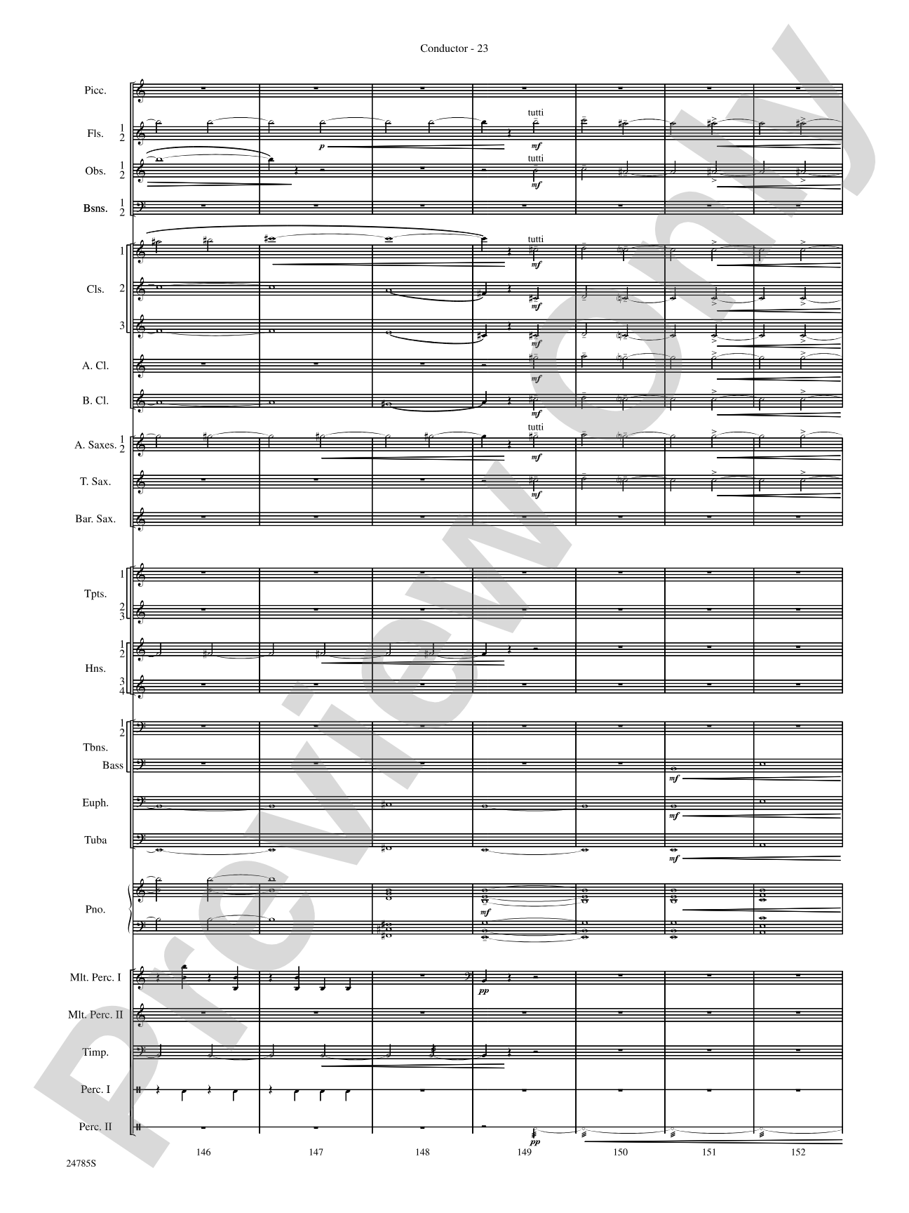 Frolicking Winds (from Symphonic Dance): Concert Band Conductor Score & Parts