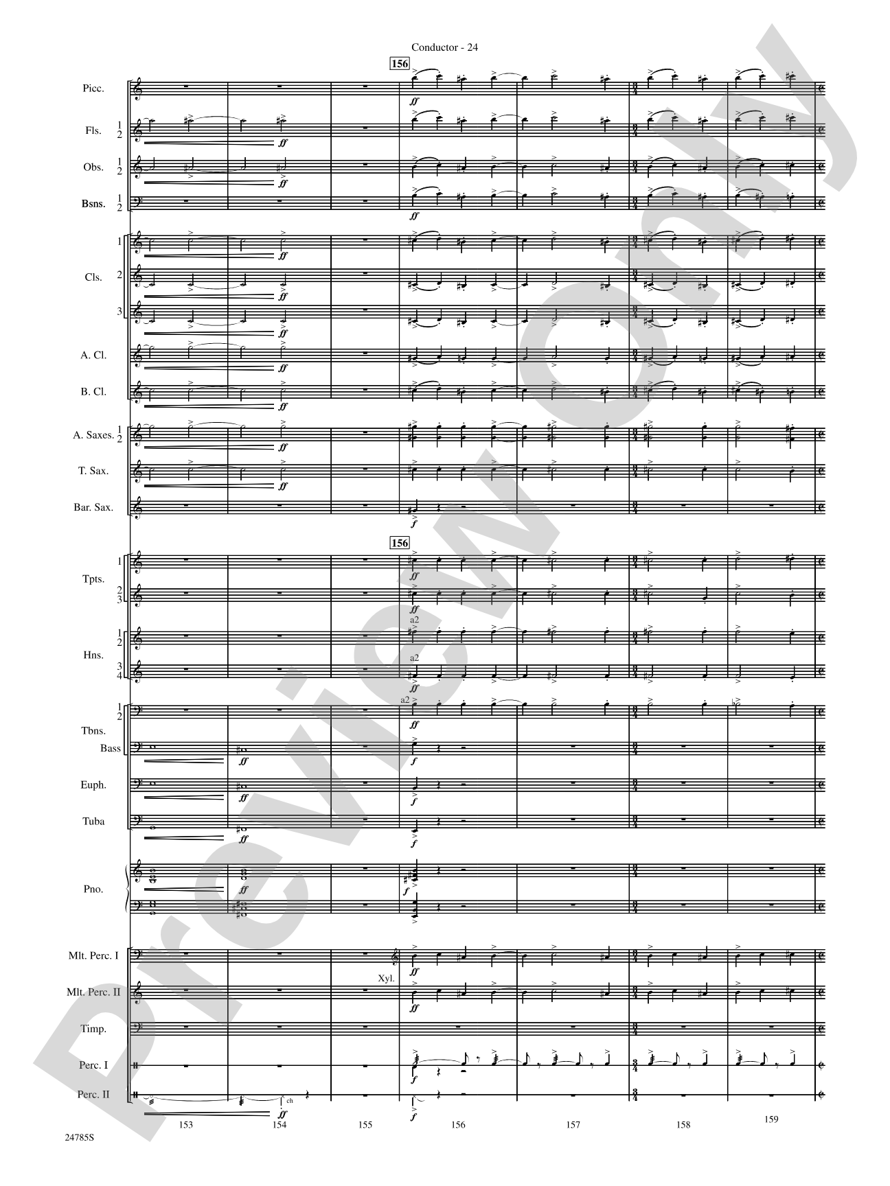 Frolicking Winds (from Symphonic Dance): Concert Band Conductor Score & Parts