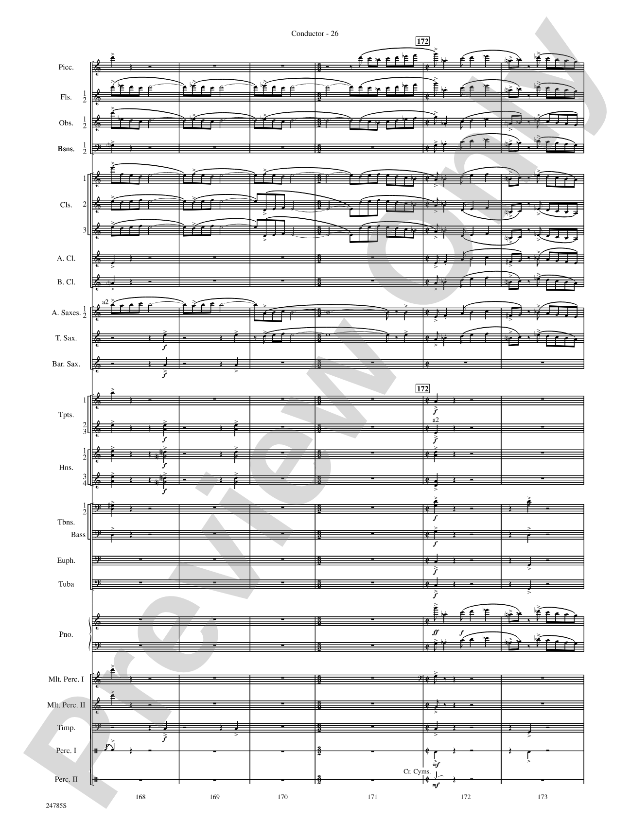 Frolicking Winds (from Symphonic Dance): Concert Band Conductor Score & Parts