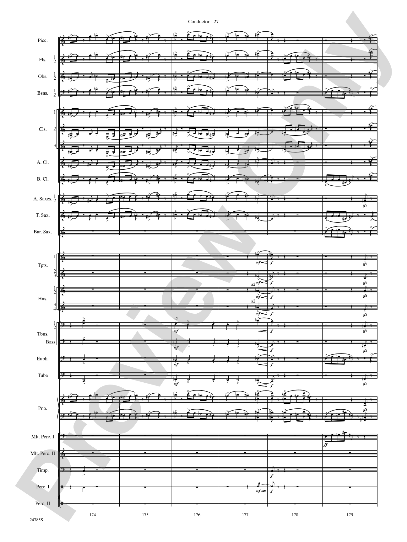 Frolicking Winds (from Symphonic Dance): Concert Band Conductor Score & Parts