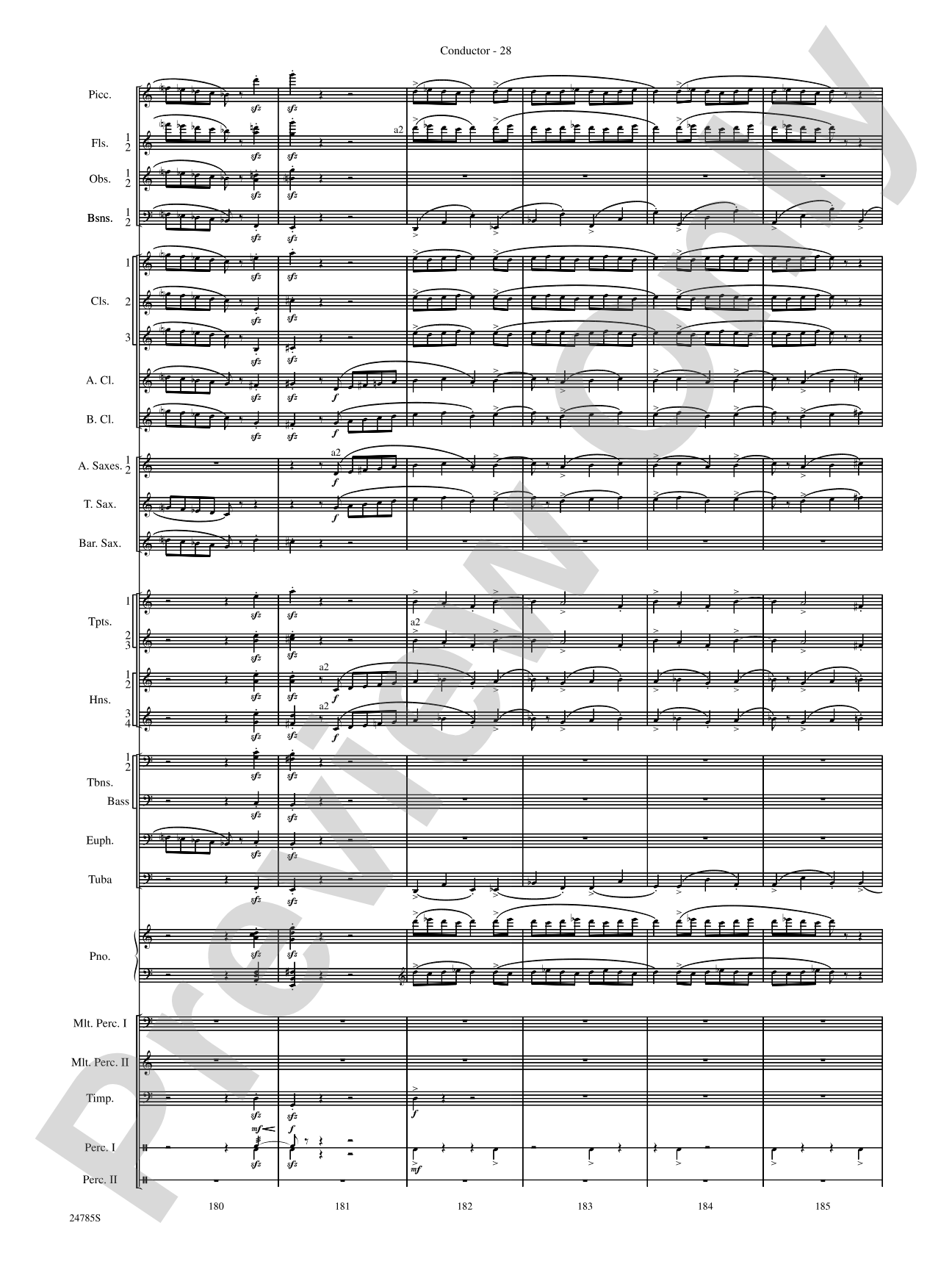 Frolicking Winds (from Symphonic Dance): Concert Band Conductor Score & Parts