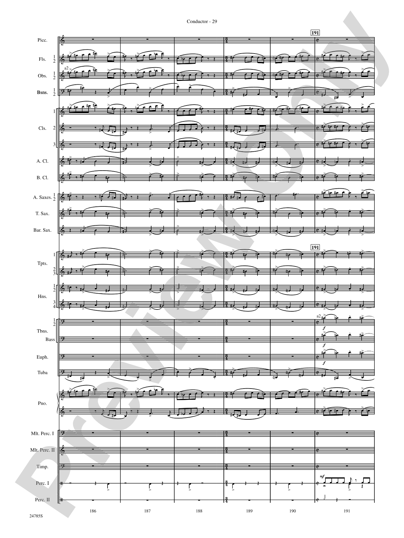 Frolicking Winds (from Symphonic Dance): Concert Band Conductor Score & Parts