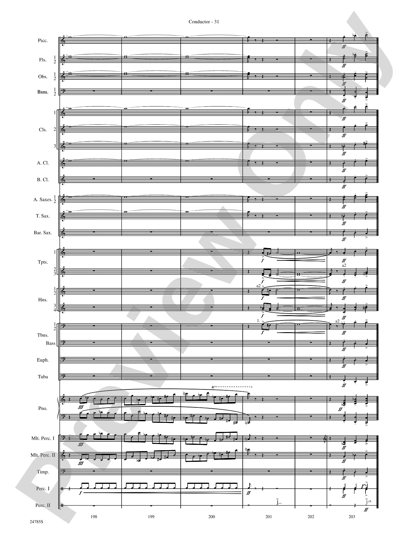 Frolicking Winds (from Symphonic Dance): Concert Band Conductor Score & Parts
